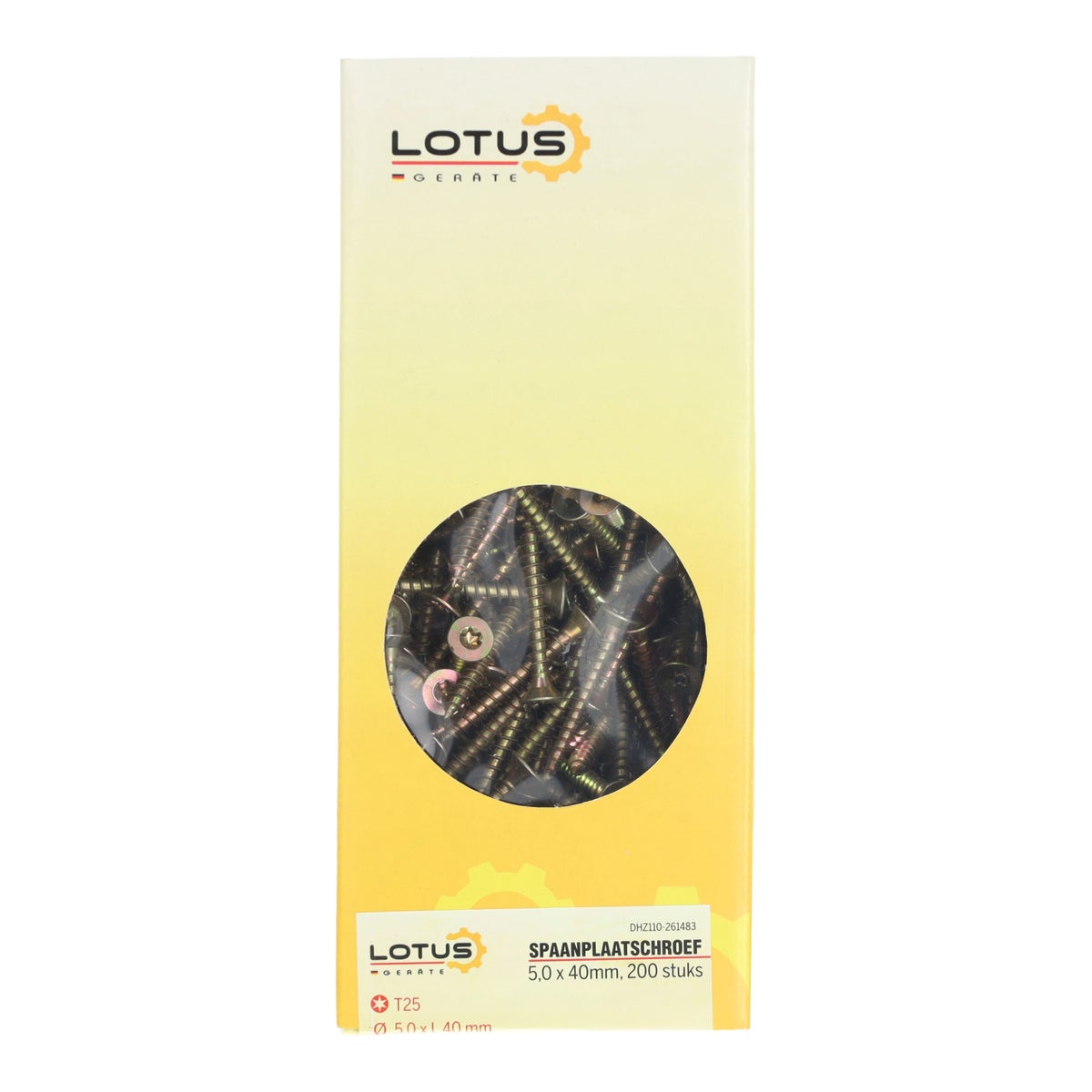 Spaanplaatschroef 5,0 x 40 mm 200 stuks Torx Spaanplaatschroef 5,0 x 40 mm 200 stuks Torx