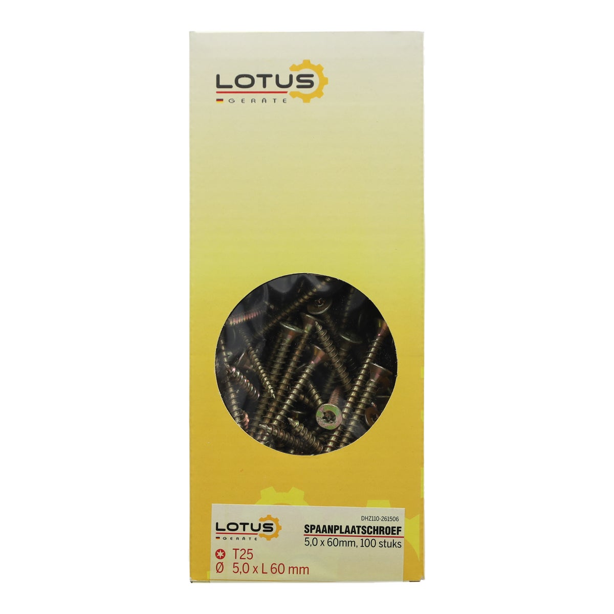 Spaanplaatschroef 5,0 x 60 mm 100 stuks Torx Spaanplaatschroef 5,0 x 60 mm 100 stuks Torx
