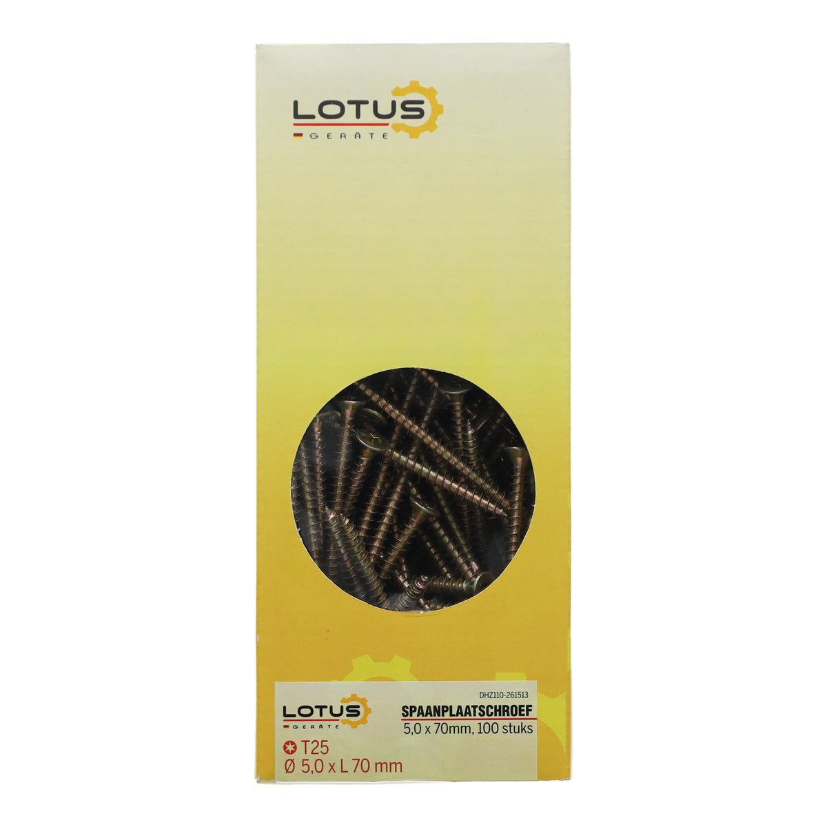 Spaanplaatschroef 5,0 x 70 mm 100 stuks Torx Spaanplaatschroef 5,0 x 70 mm 100 stuks Torx
