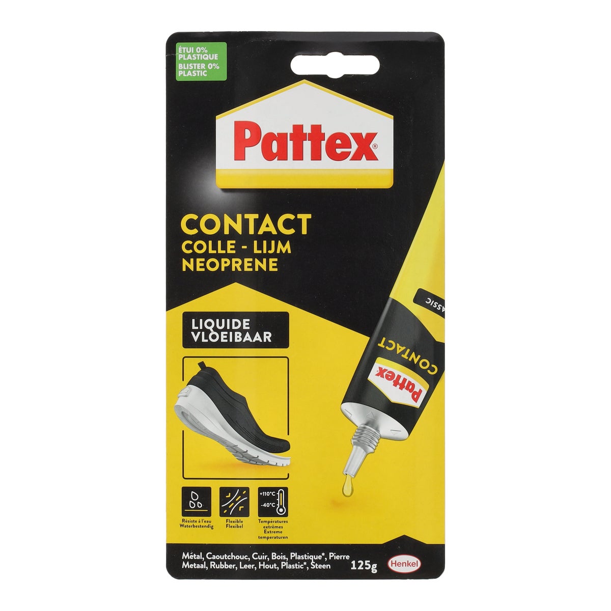 Contactlijm vloeibaar 125 gr Pattex Contactlijm vloeibaar 125 gr Pattex
