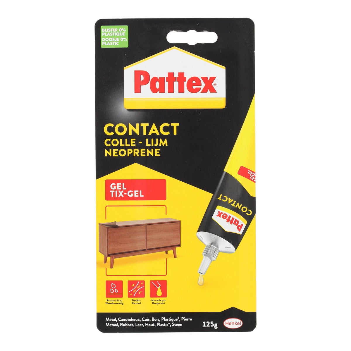Contactlijm tix-gel 125G Pattex Contactlijm tix-gel 125G Pattex