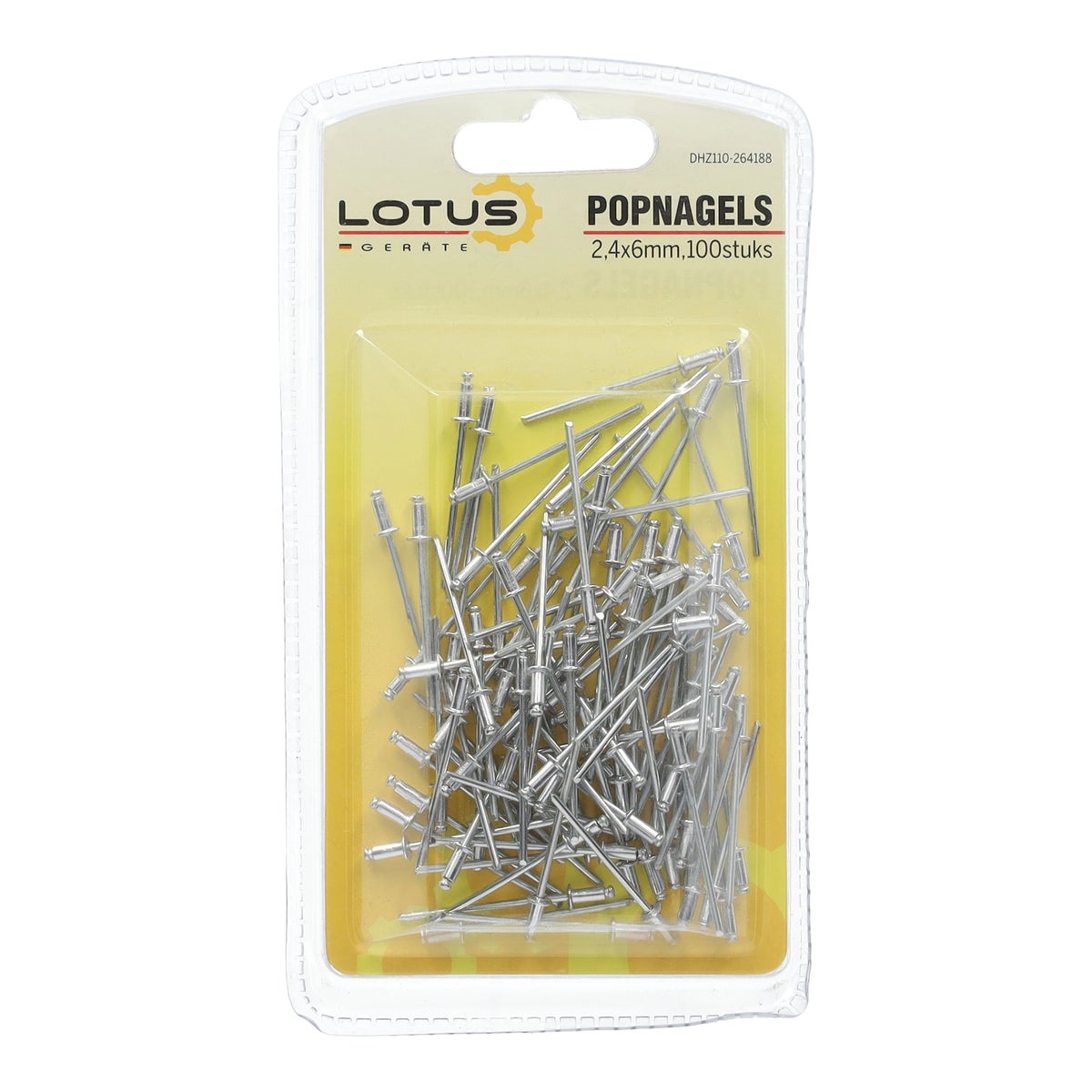 Popnagels 2.4 x 6 mm 100 stuks Lotus Popnagels 2.4 x 6 mm 100 stuks Lotus