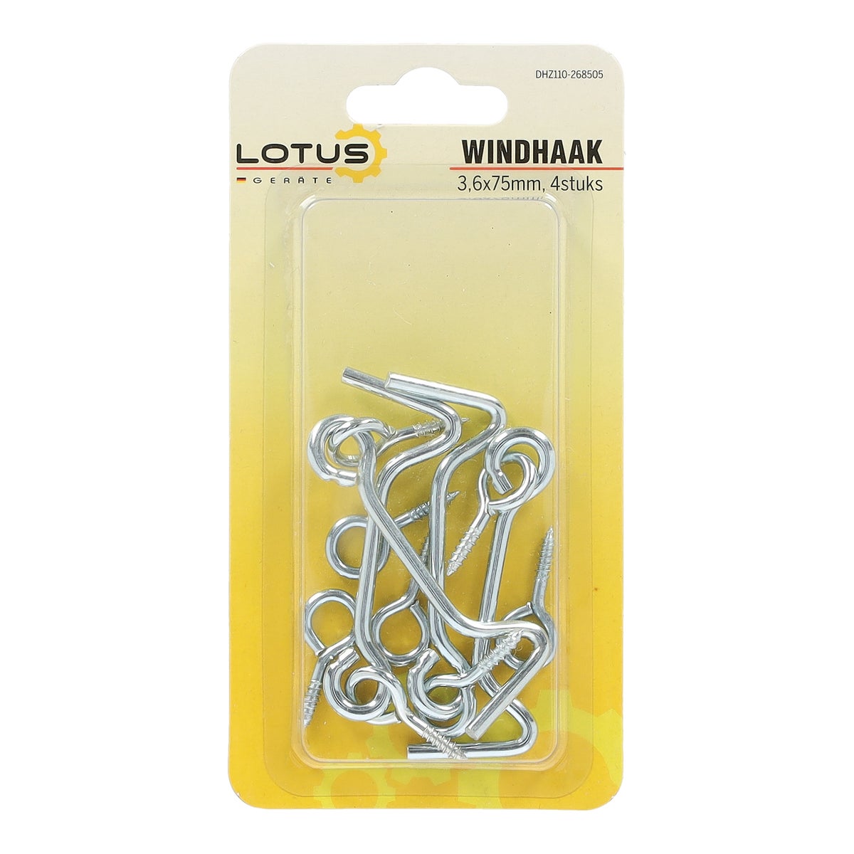 Windhaak 3,6 x 75 mm 4st. Lotus Windhaak 3,6 x 75 mm 4st. Lotus