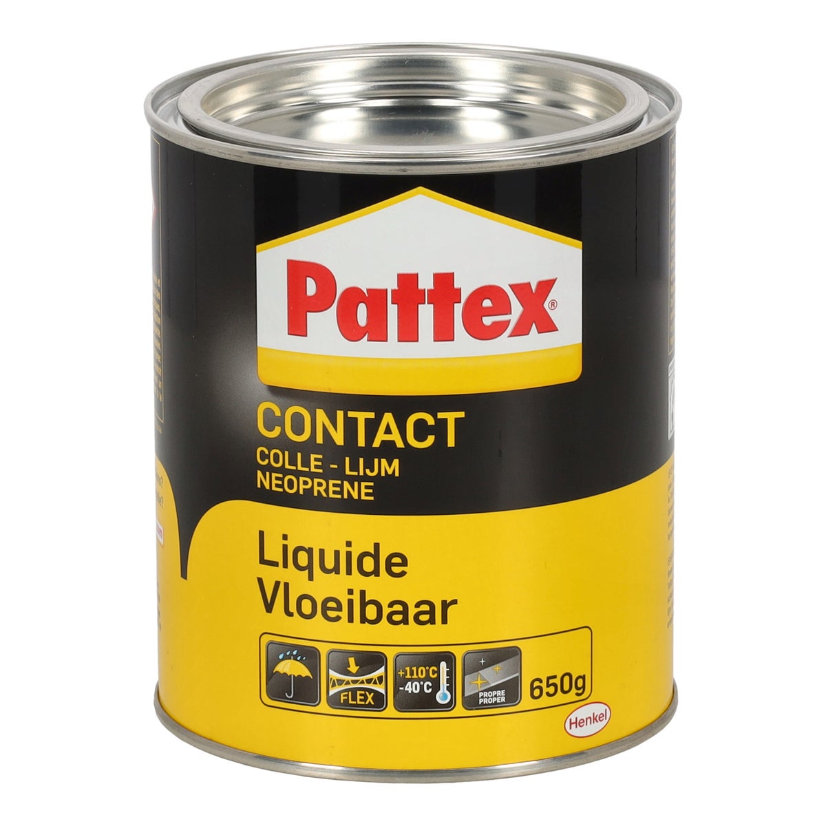 Lijm contact vloeib 650G Pattex Lijm contact vloeib 650G Pattex