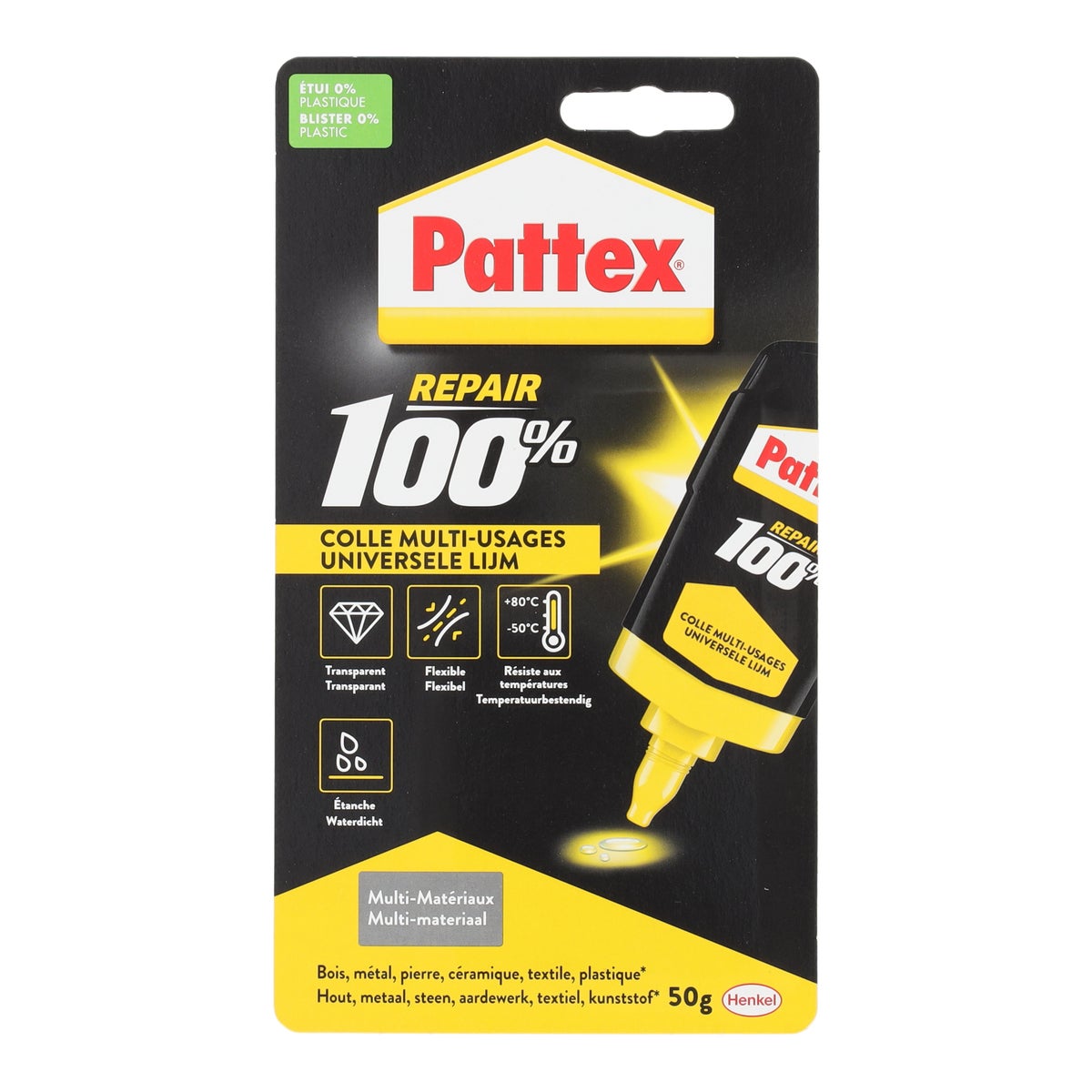 Alleslijm repair 100% 50 g Pattex multi Alleslijm repair 100% 50 g Pattex multi