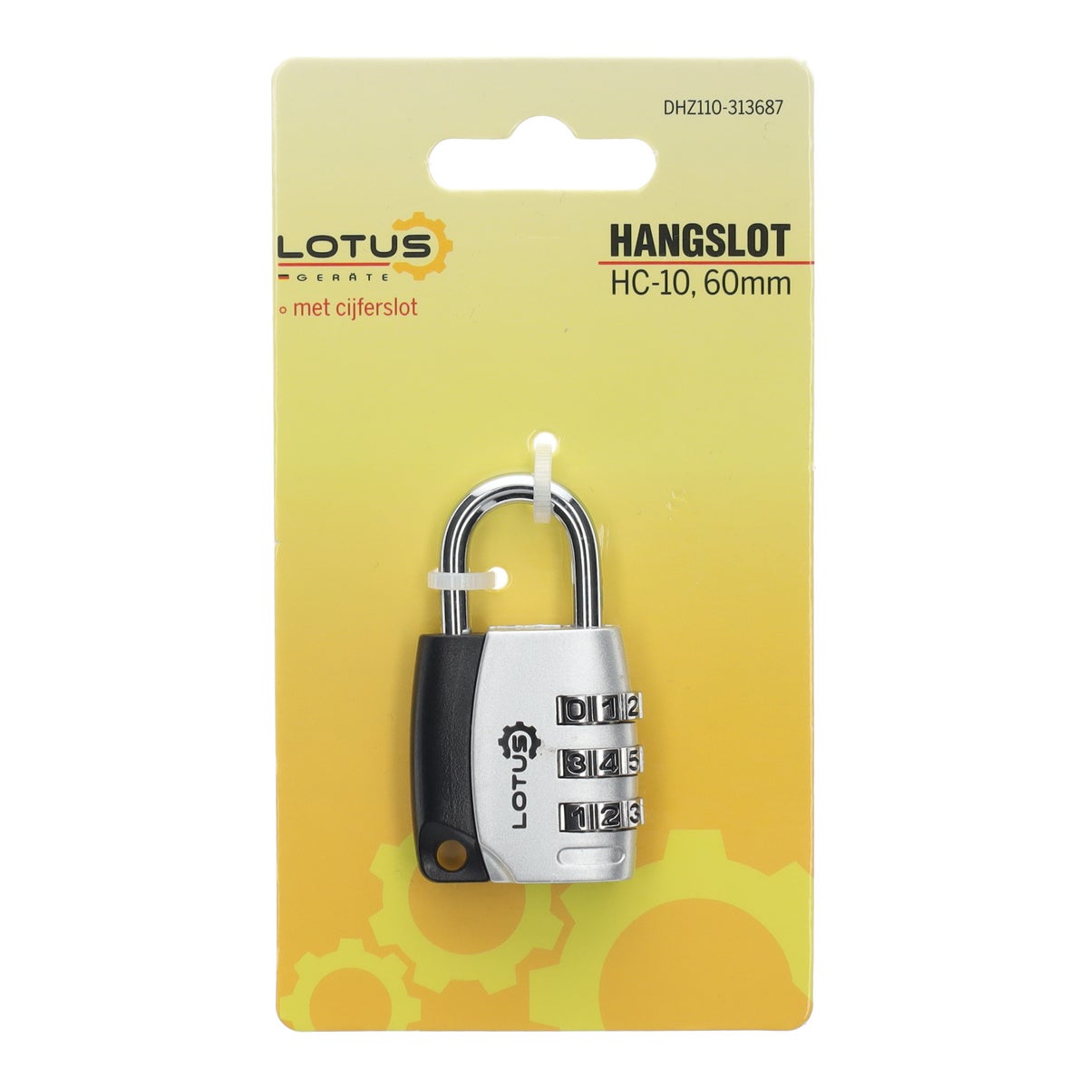 Hangslot cijfer HC-10 60 mm Lotus Hangslot cijfer HC-10 60 mm Lotus
