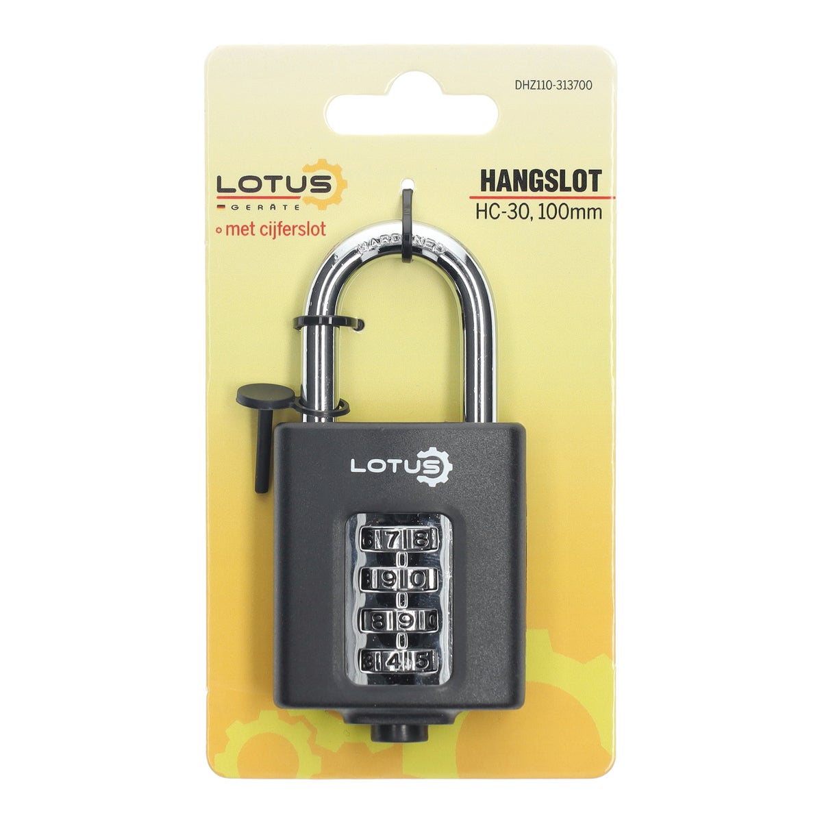 Hangslot cijfer HC-30 100 mm Lotus Hangslot cijfer HC-30 100 mm Lotus