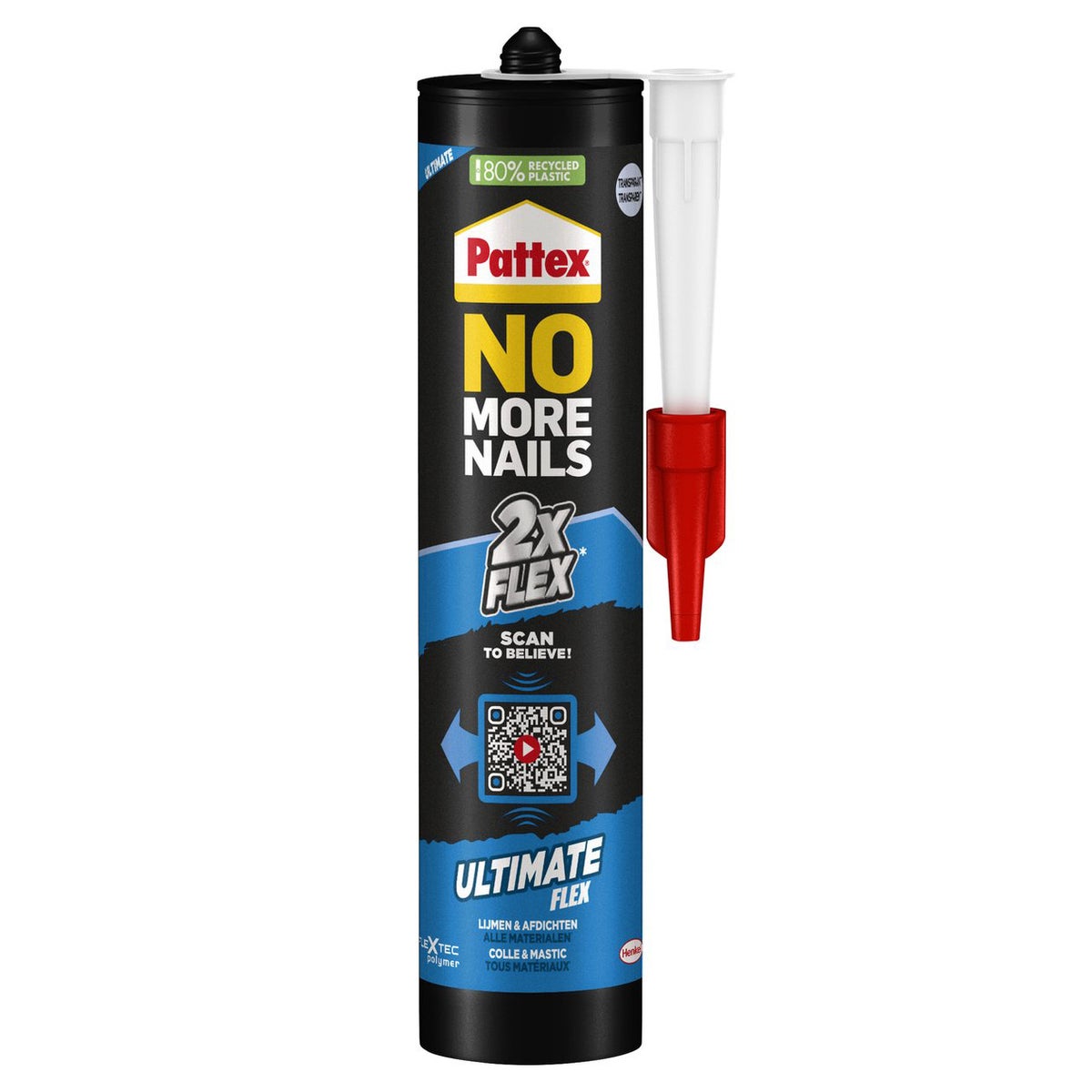 Kit No More Nails Flex transparant 308g Pattex Kit No More Nails Flex transparant 308g Pattex