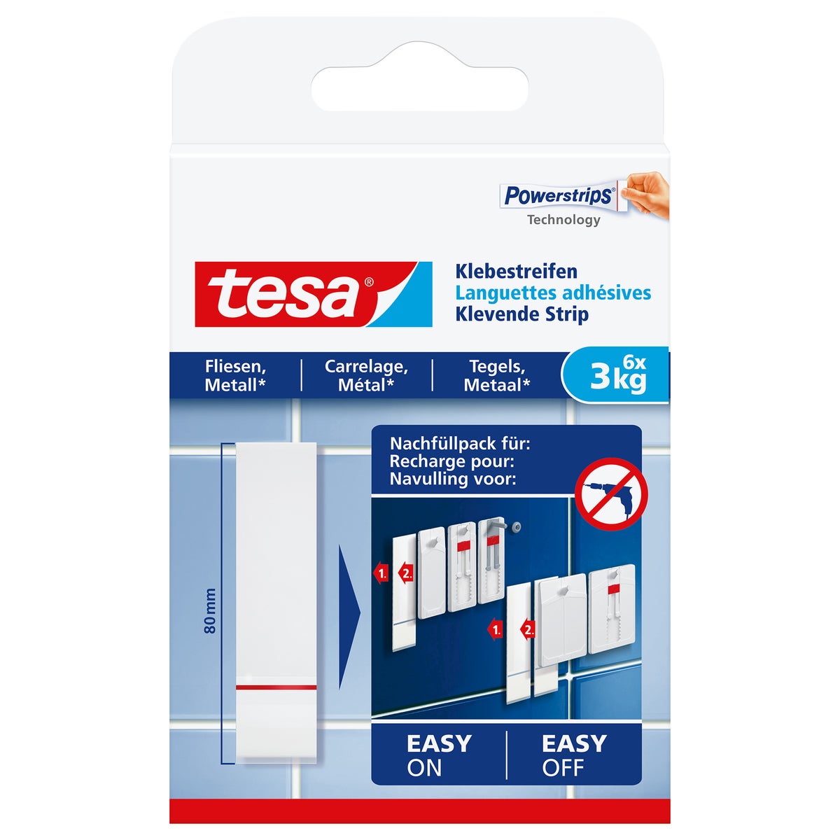 Powerstrips glad 6 x 3 kg Powerstrips glad 6 x 3 kg