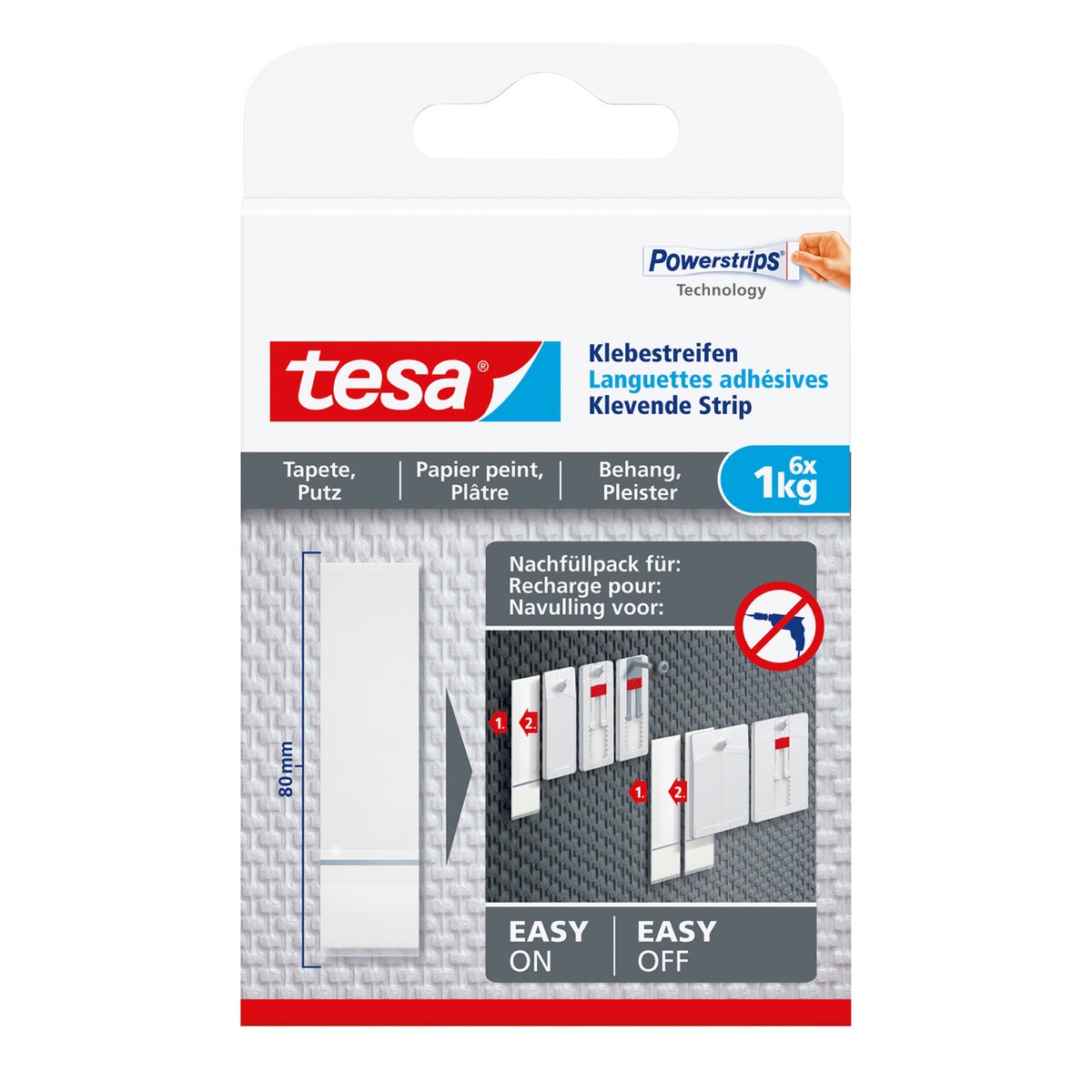 Powerstrips gevoelig 6 x 1 kg Powerstrips gevoelig 6 x 1 kg