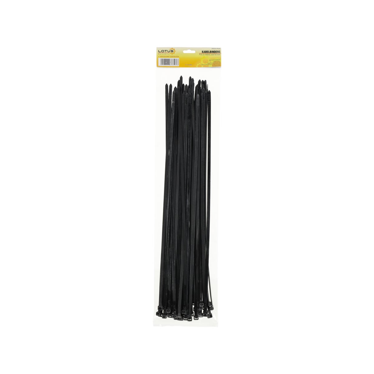 Kabelbinders 12x650 prof zwart 50stuks Kabelbinders 12x650 prof zwart 50stuks