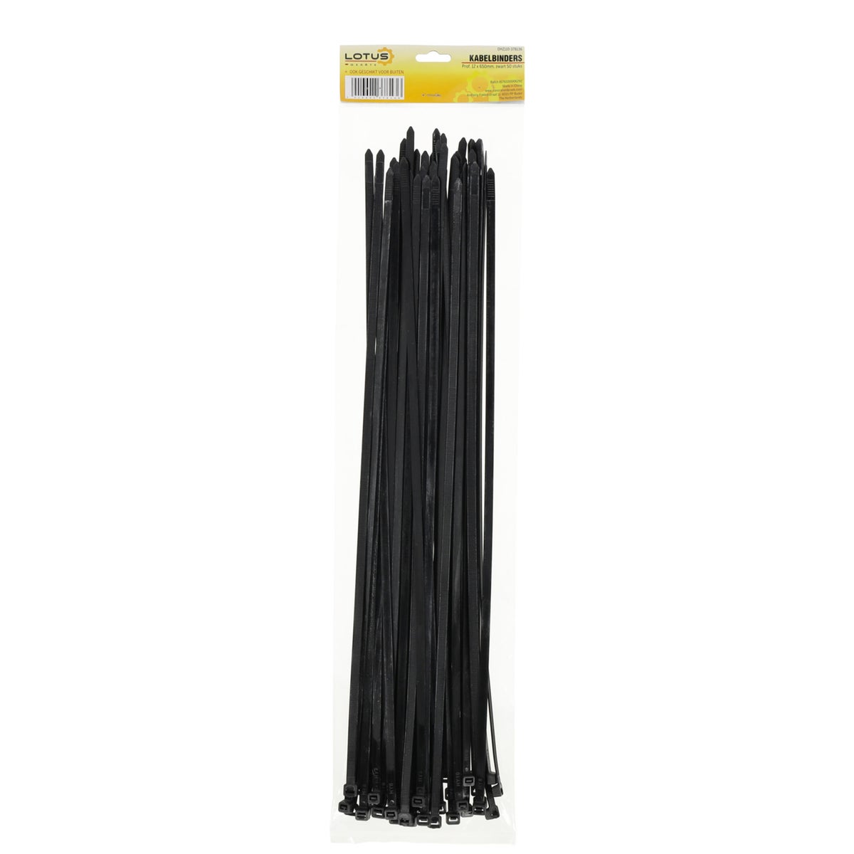 Kabelbinders 12 x 650 prof zwart 50stuks Kabelbinders 12 x 650 prof zwart 50stuks