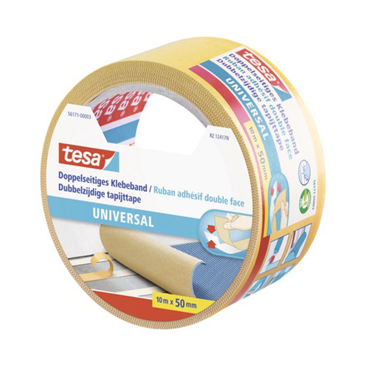 Tapijttape dubbelz uni 50mmx10M Tapijttape dubbelz uni 50mmx10M