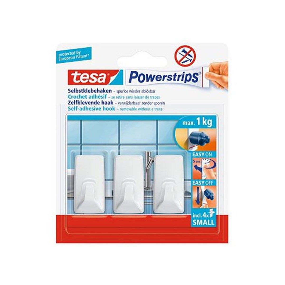 Powerstrips haak S rechthoek wit Powerstrips haak S rechthoek wit
