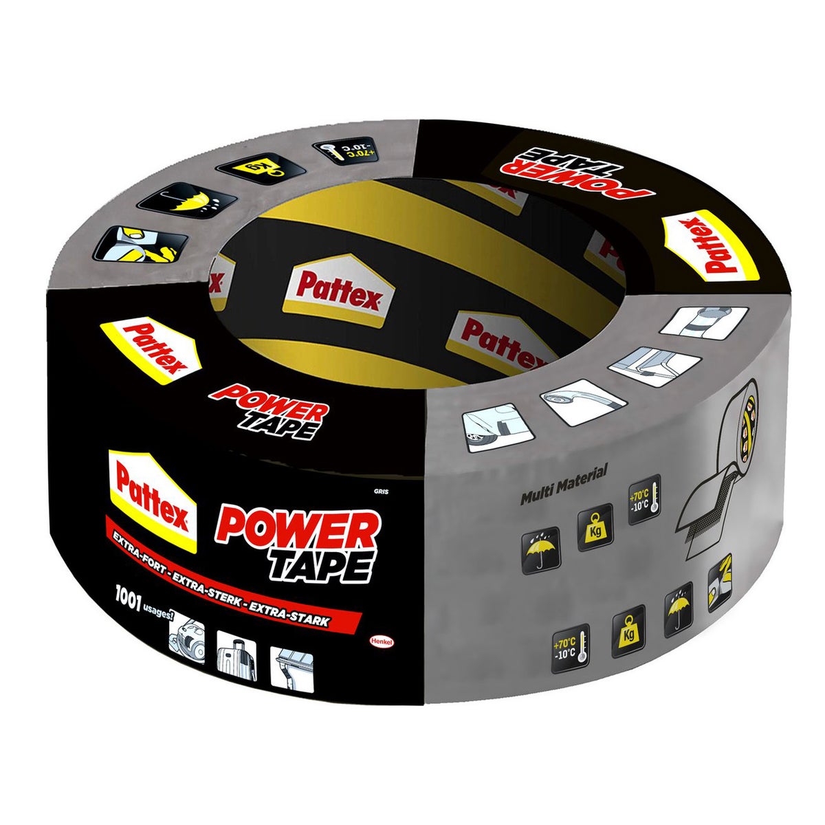 Power tape 50Mx50mm grijs Pattex Power tape 50Mx50mm grijs Pattex