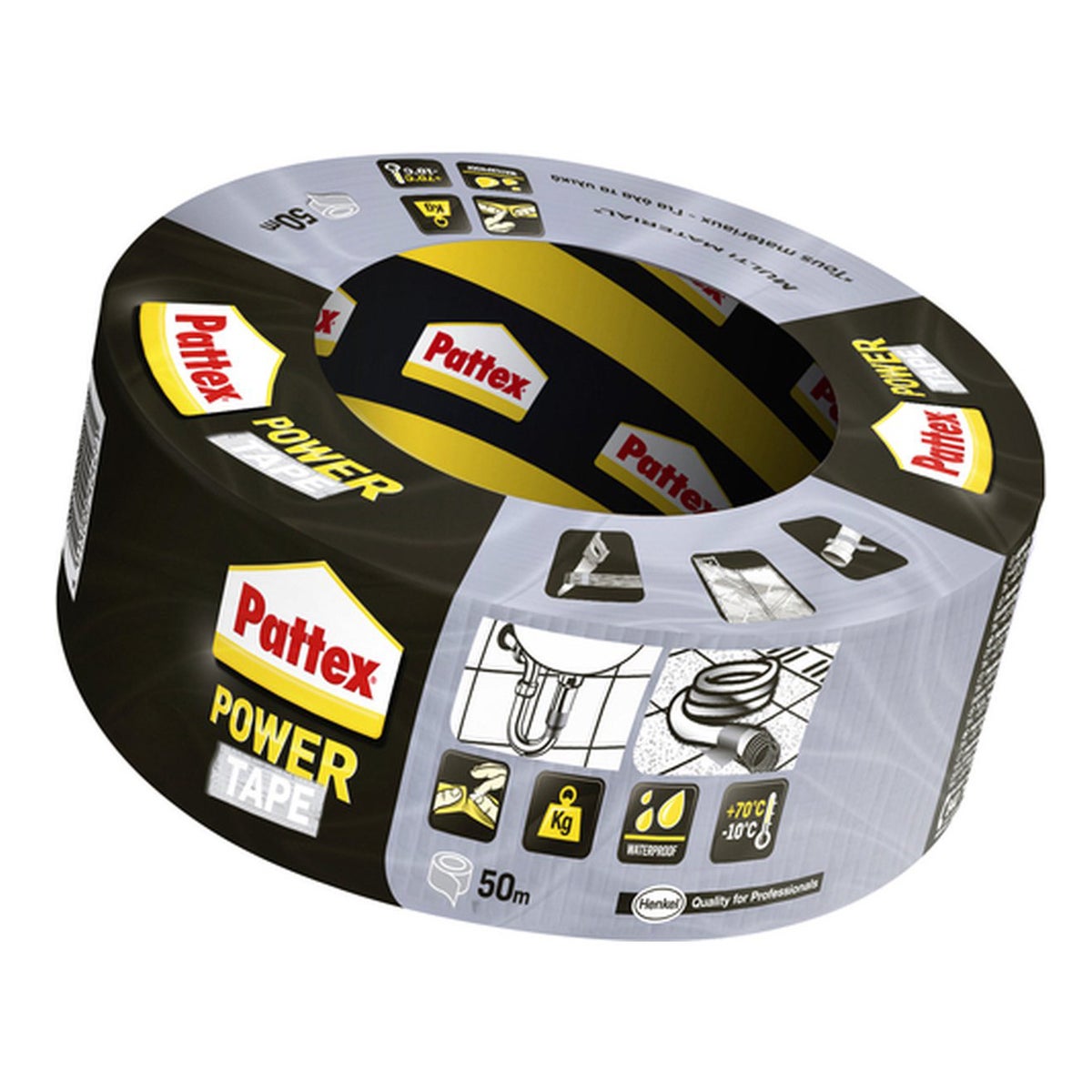 Power tape 50Mx50 mm grijs Pattex Power tape 50Mx50 mm grijs Pattex
