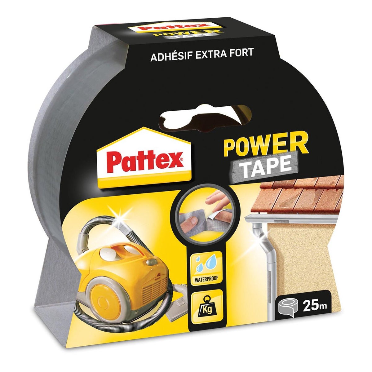 Power tape 25 m x 50 mm grijs Pattex Power tape 25 m x 50 mm grijs Pattex
