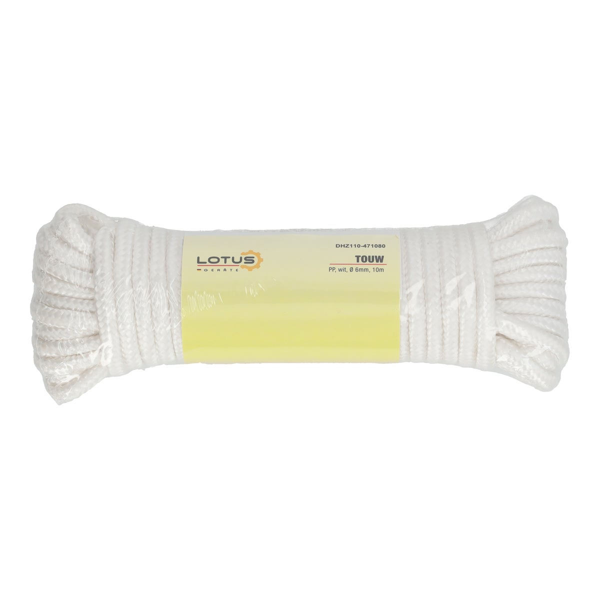 Touw wit PP Ø6 mm x 10 m Lotus Touw wit PP Ø6 mm x 10 m Lotus
