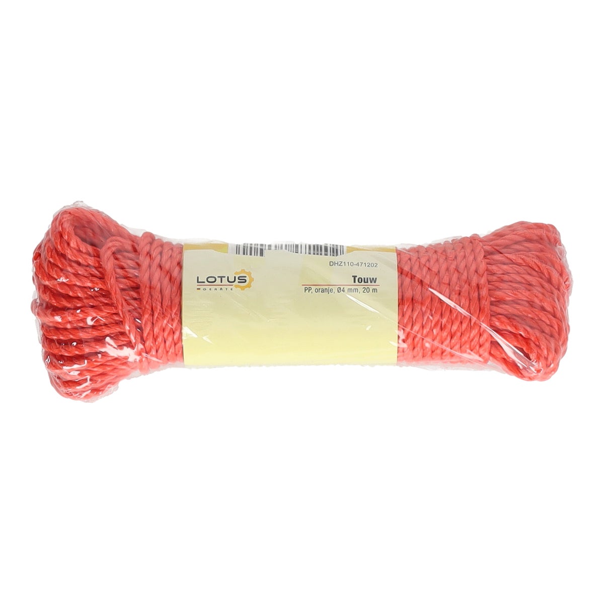 Touw oranje PP Ø4 mm x 20 m Lotus Touw oranje PP Ø4 mm x 20 m Lotus