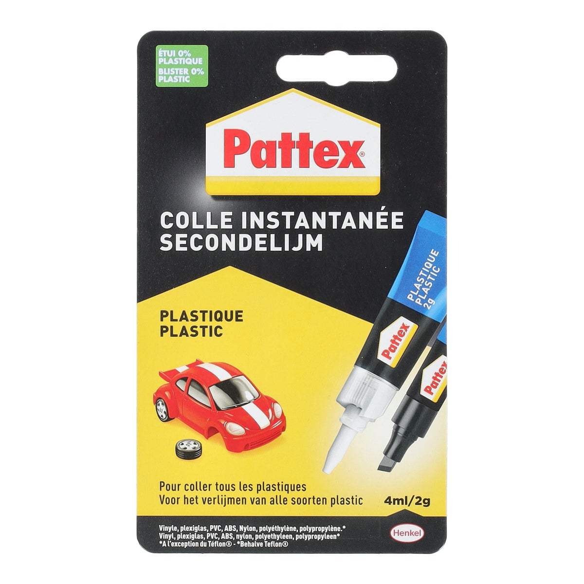 Secondelijm plastics 2 g Pattex Secondelijm plastics 2 g Pattex