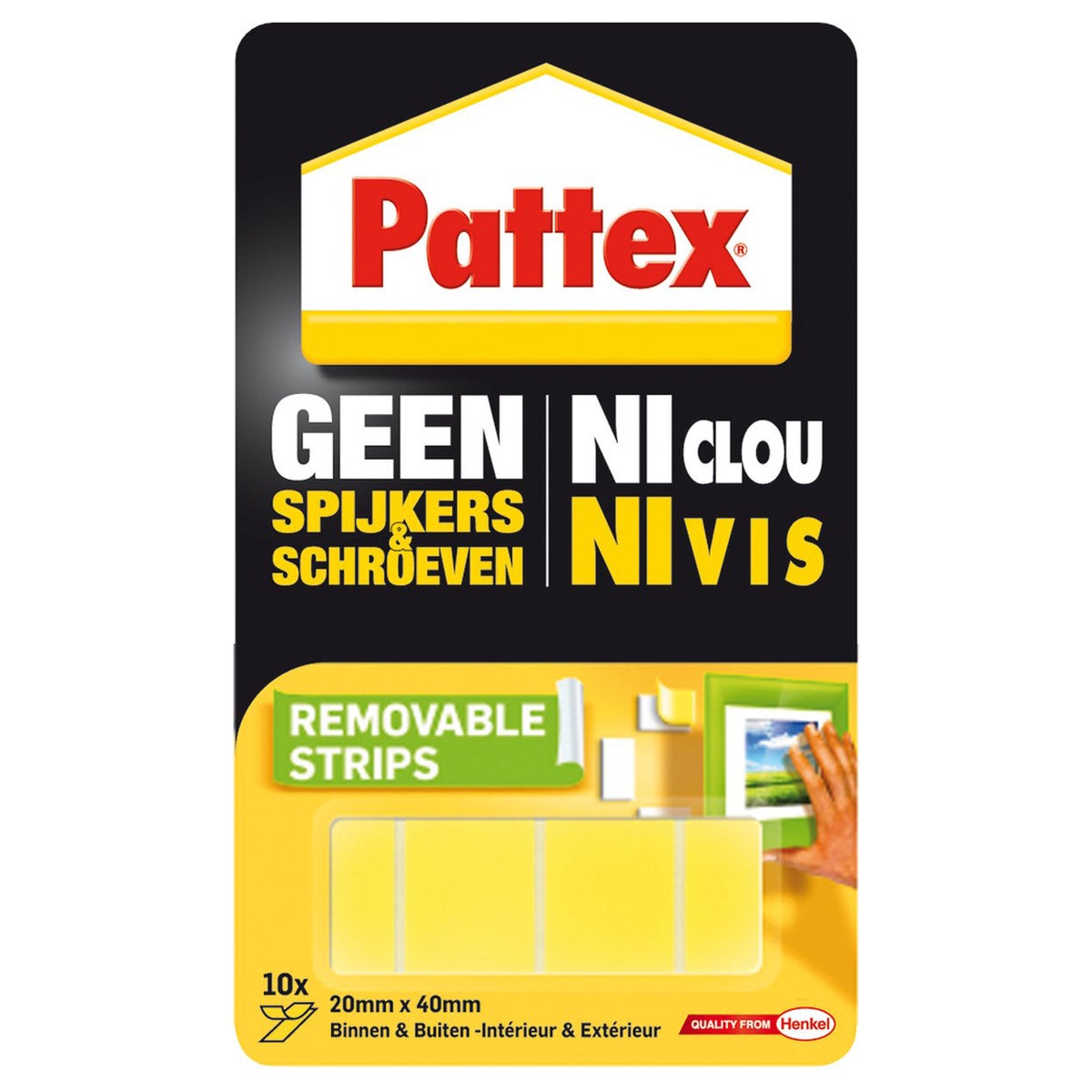 Montagestrip geen spijkers 10 stuks Pattex Montagestrip geen spijkers 10 stuks Pattex