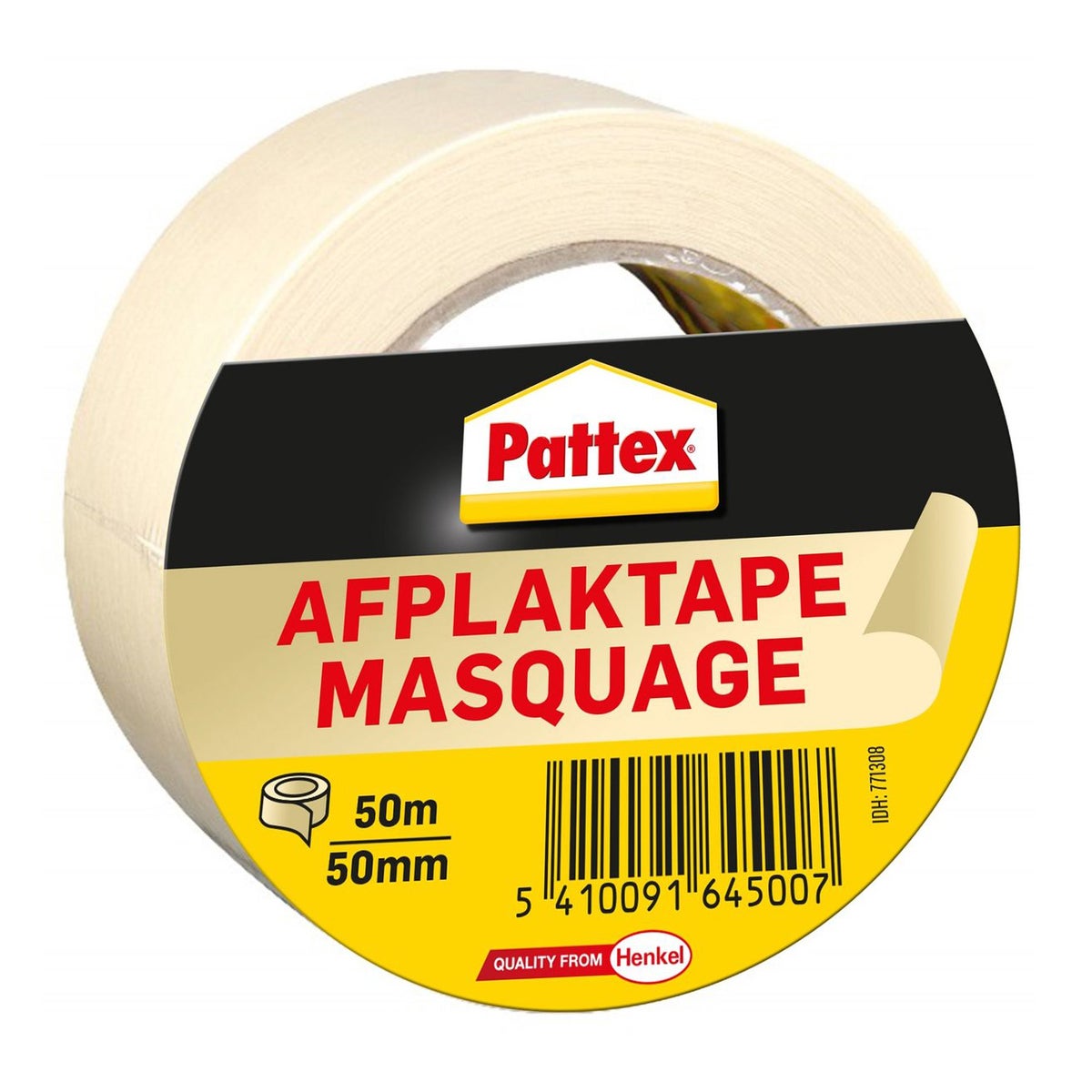 Afplaktape 50Mx50 mm Pattex Afplaktape 50Mx50 mm Pattex