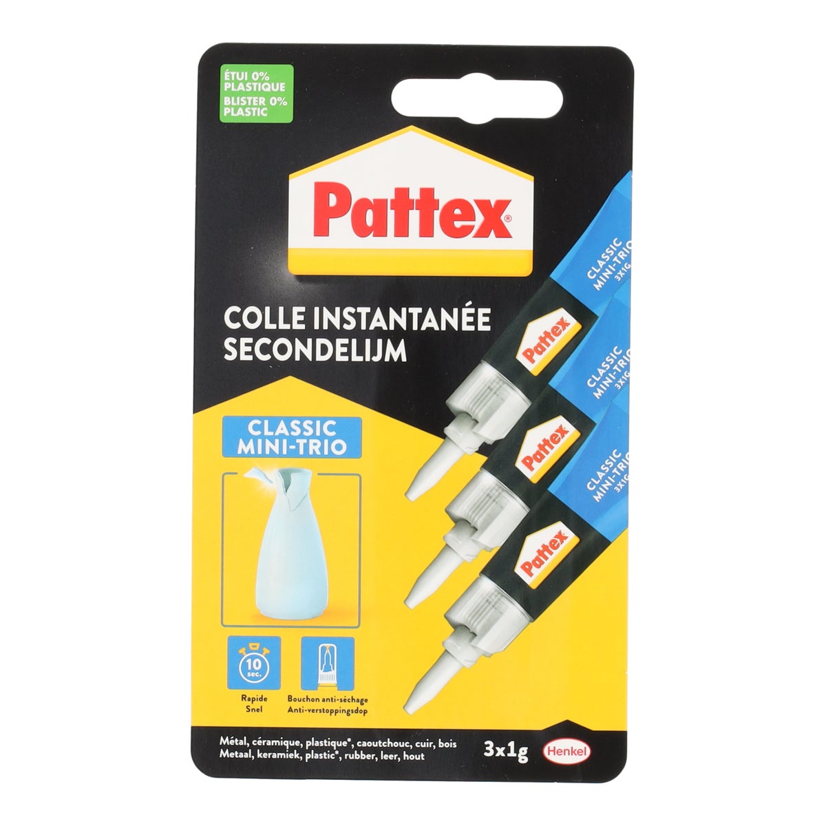 Secondelijm mini trio 3G Pattex Secondelijm mini trio 3G Pattex