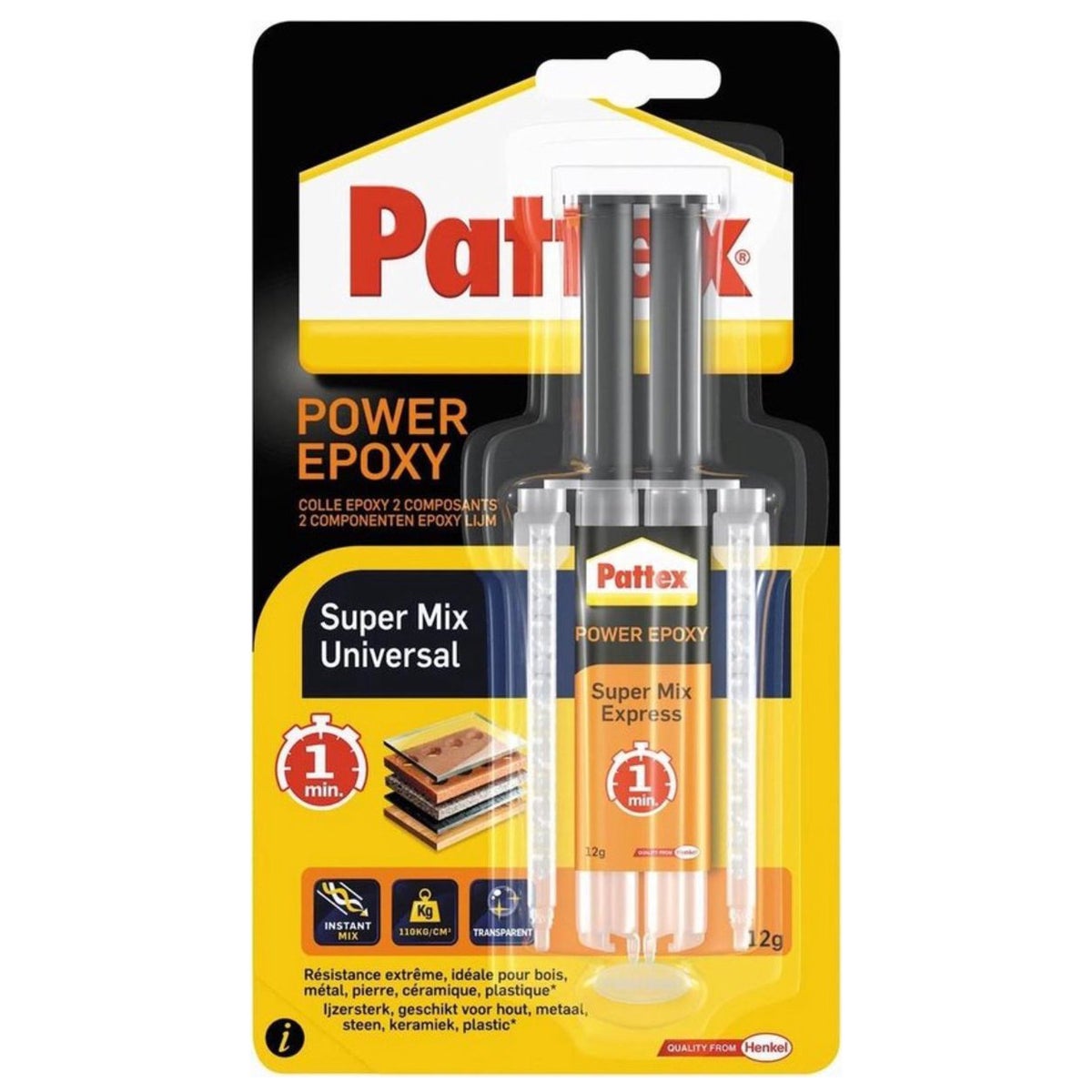 Epoxylijm super expres 11ml Pattex Epoxylijm super expres 11ml Pattex