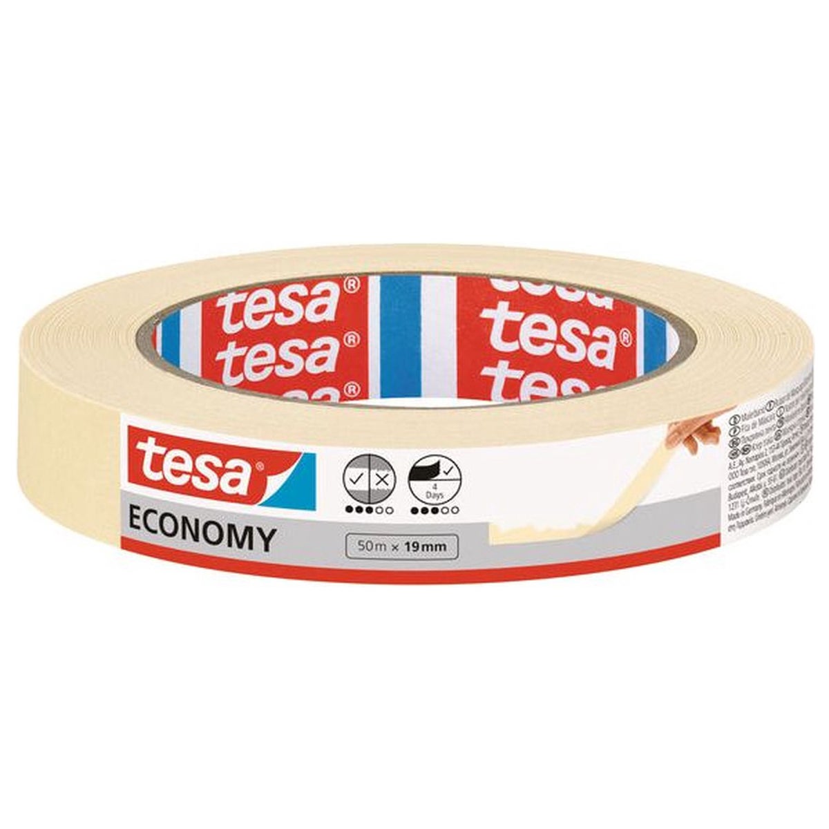 Afplakband uni 19mmx50M Afplakband uni 19mmx50M