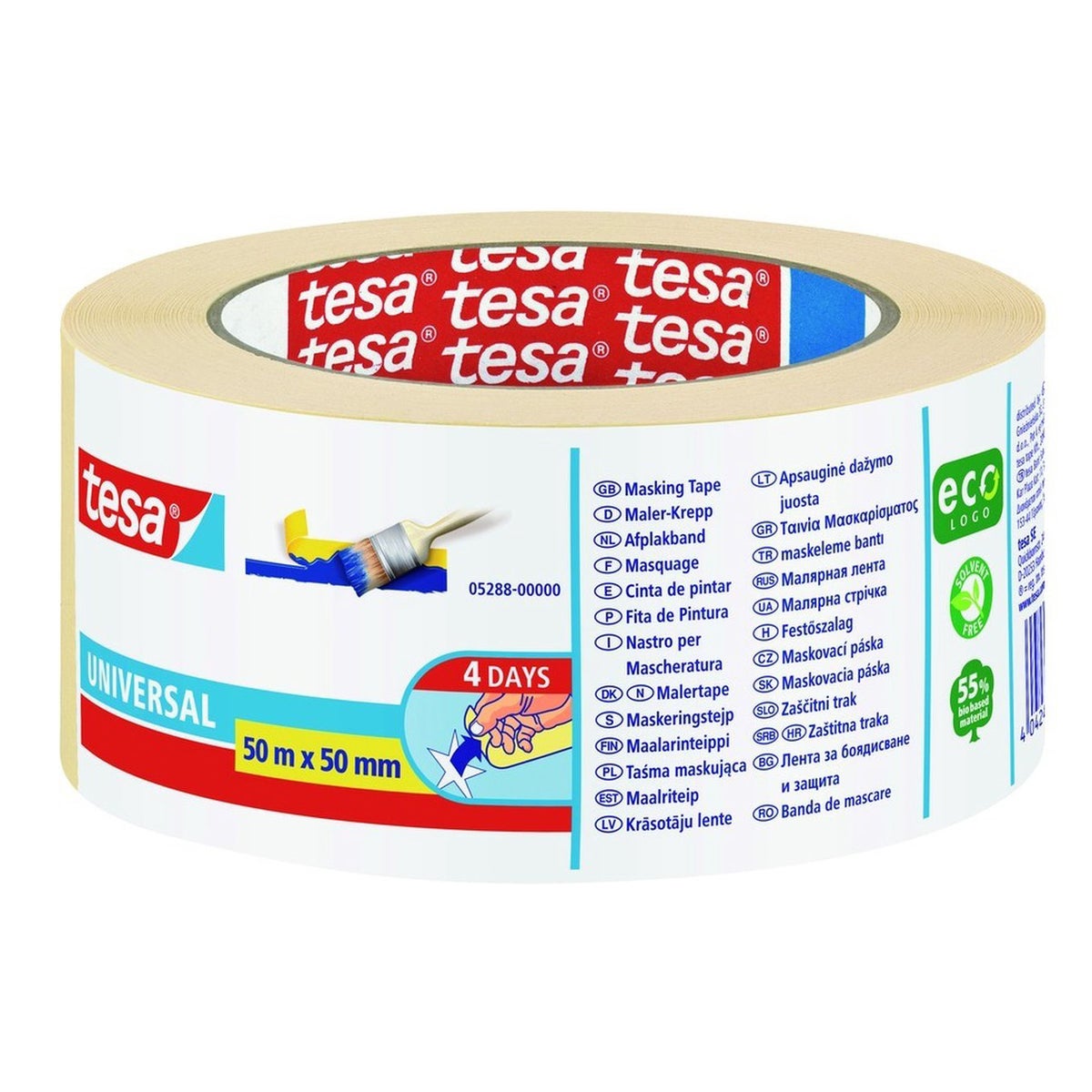 Afplakband uni 50mmx50M Afplakband uni 50mmx50M