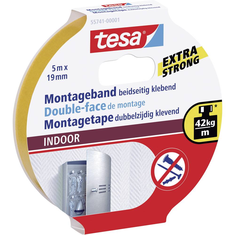 Montagetape indoor 19 mm x 5 m Montagetape indoor 19 mm x 5 m