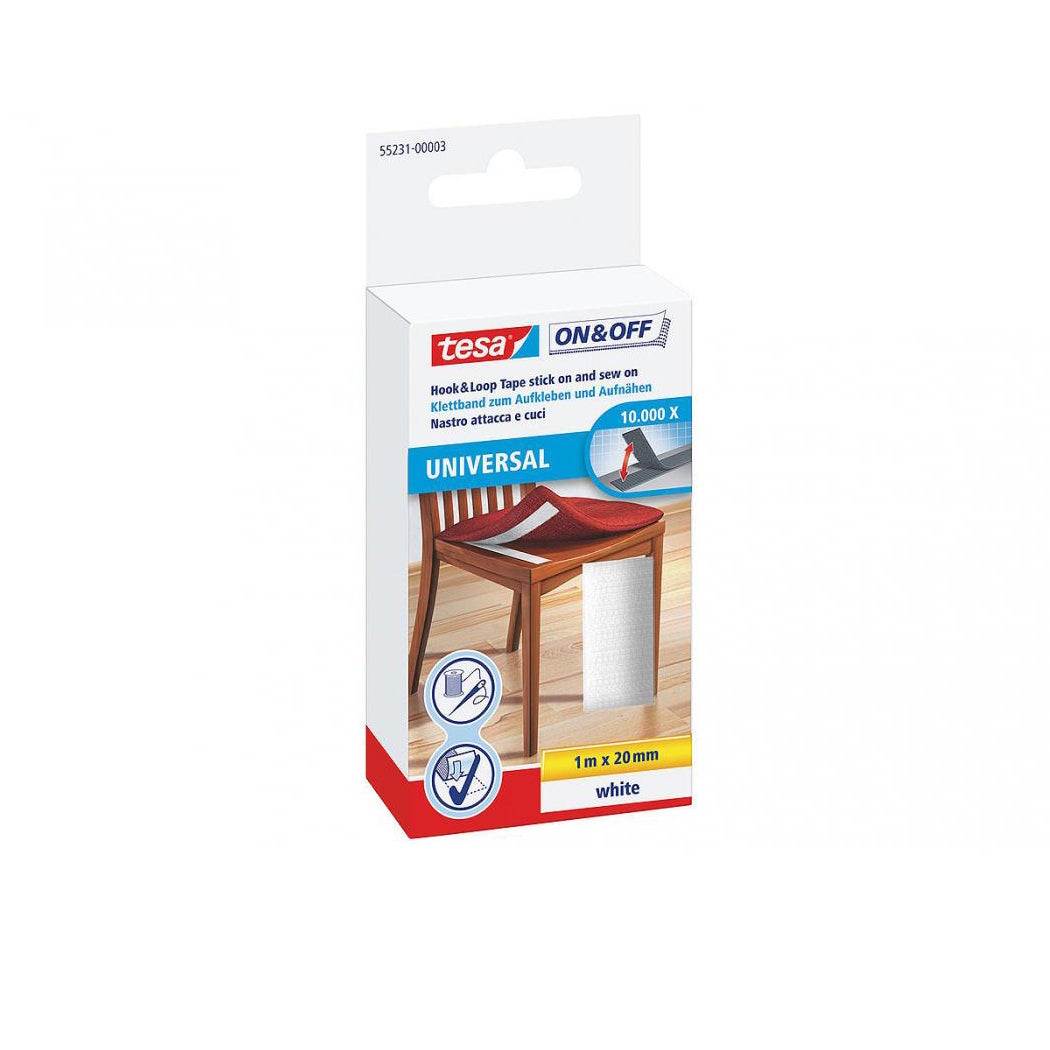 Klittenband tape 20 mm x 1m wit Klittenband tape 20 mm x 1m wit