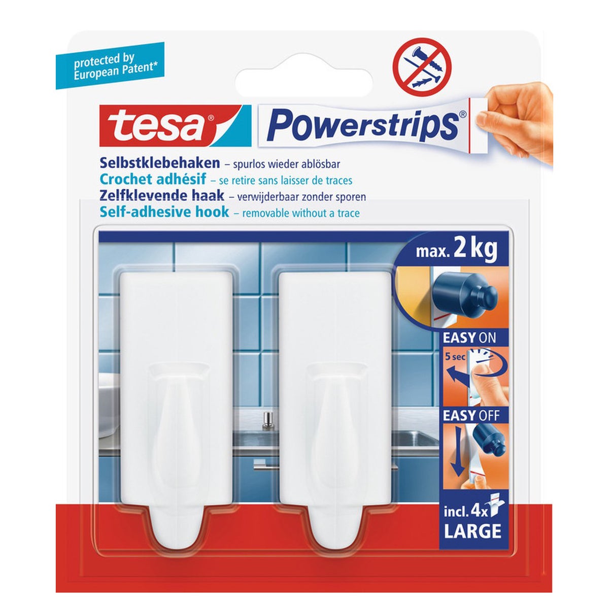 Powerstrips haak L trend wit Powerstrips haak L trend wit