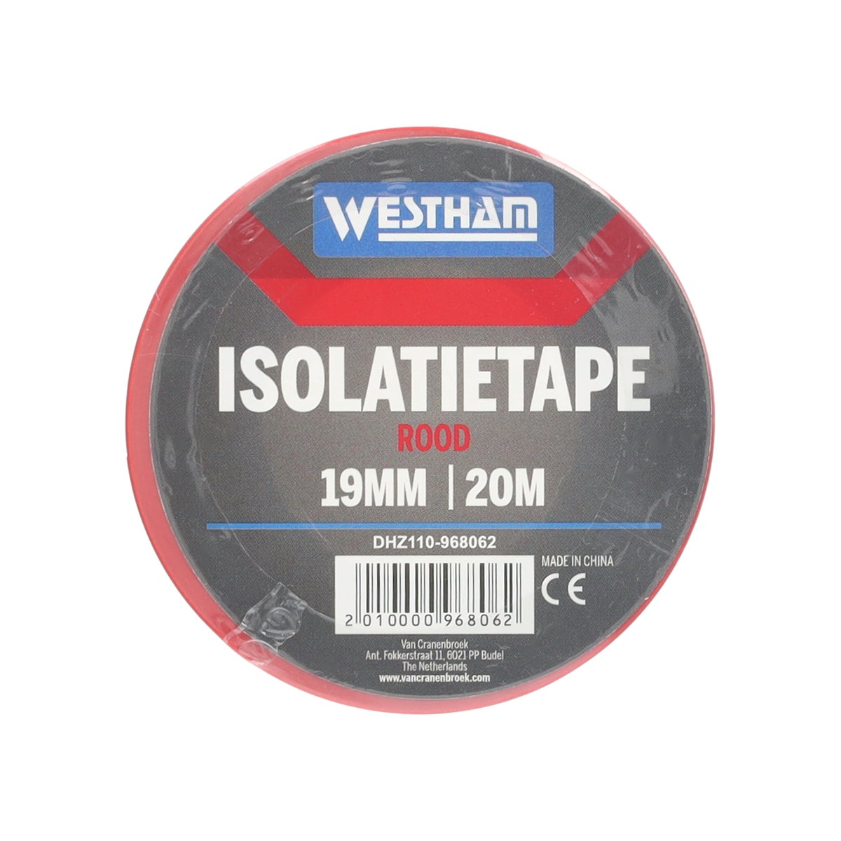 Tape rood 19 mm x 20 M Westham Tape rood 19 mm x 20 M Westham