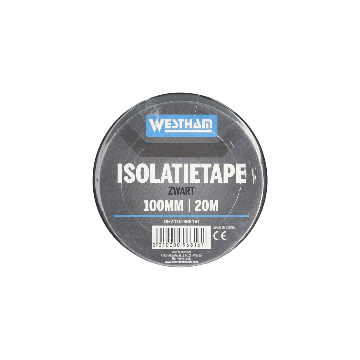 Tape zwart 100 mm x 20 M Westham Tape zwart 100 mm x 20 M Westham