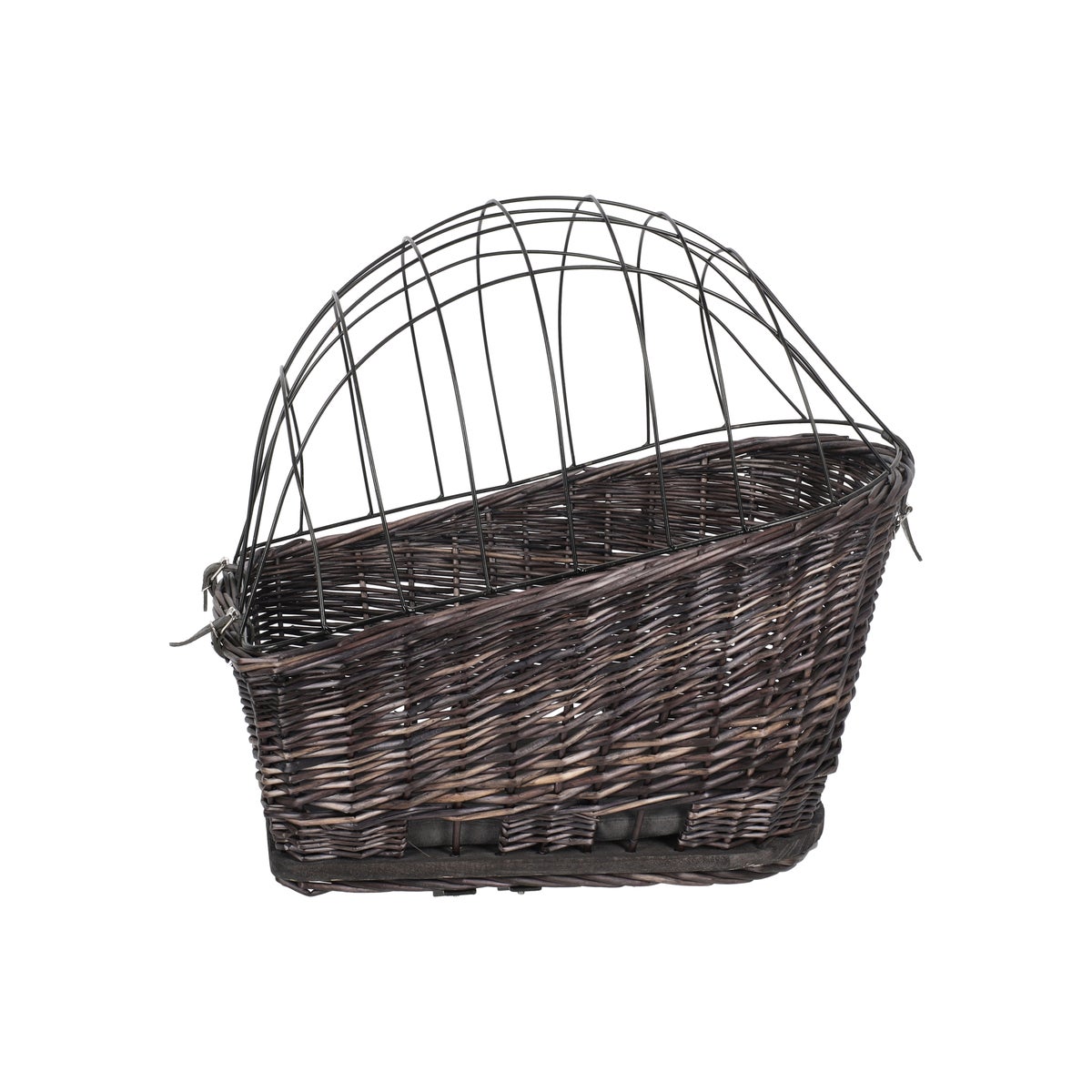 Fietsmand met rooster en kussen 35 x 49 x 55 cm grijs Fietsmand met rooster en kussen 35 x 49 x 55 cm grijs