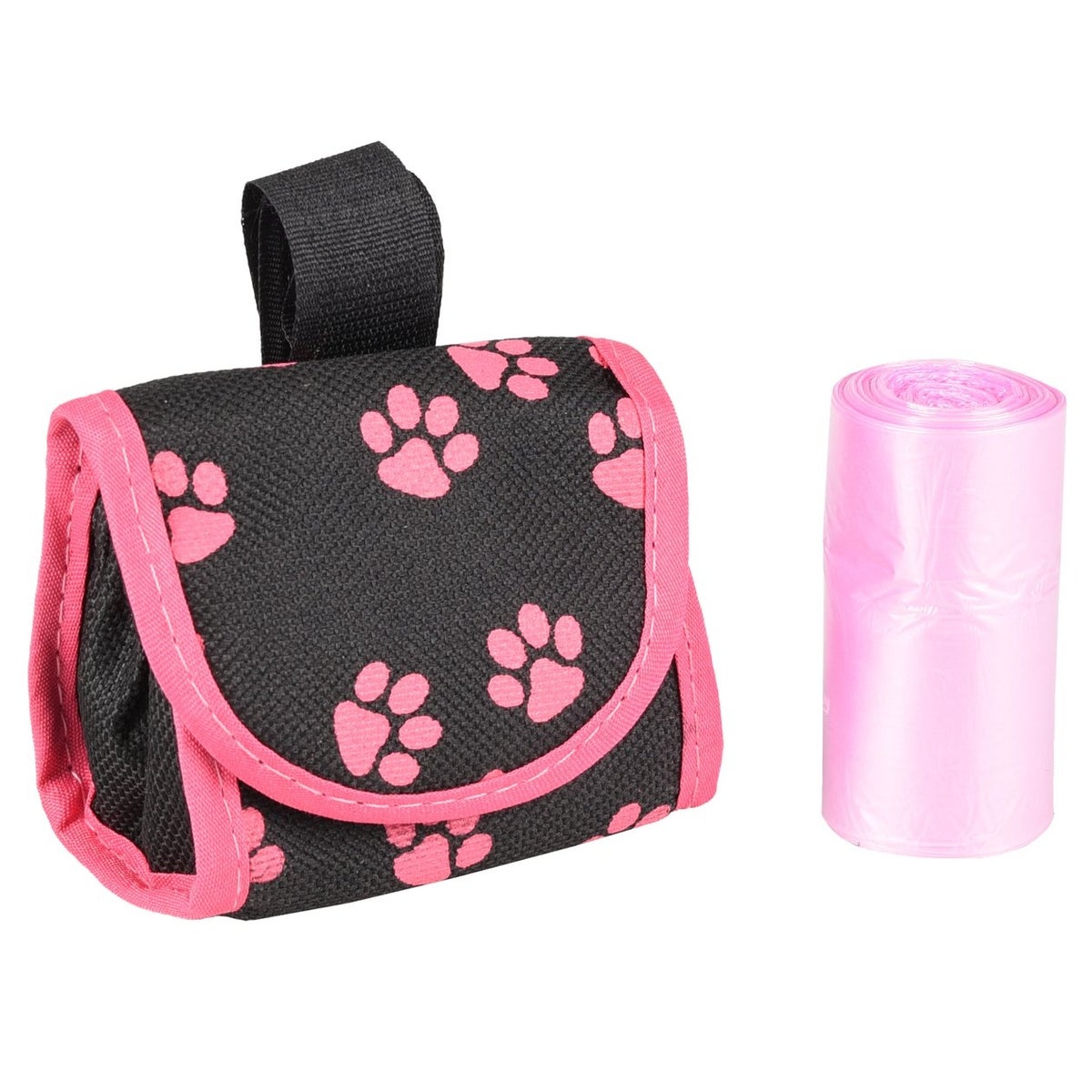 Poepzakhouder Easy bag roze met zakjes Poepzakhouder Easy bag roze met zakjes