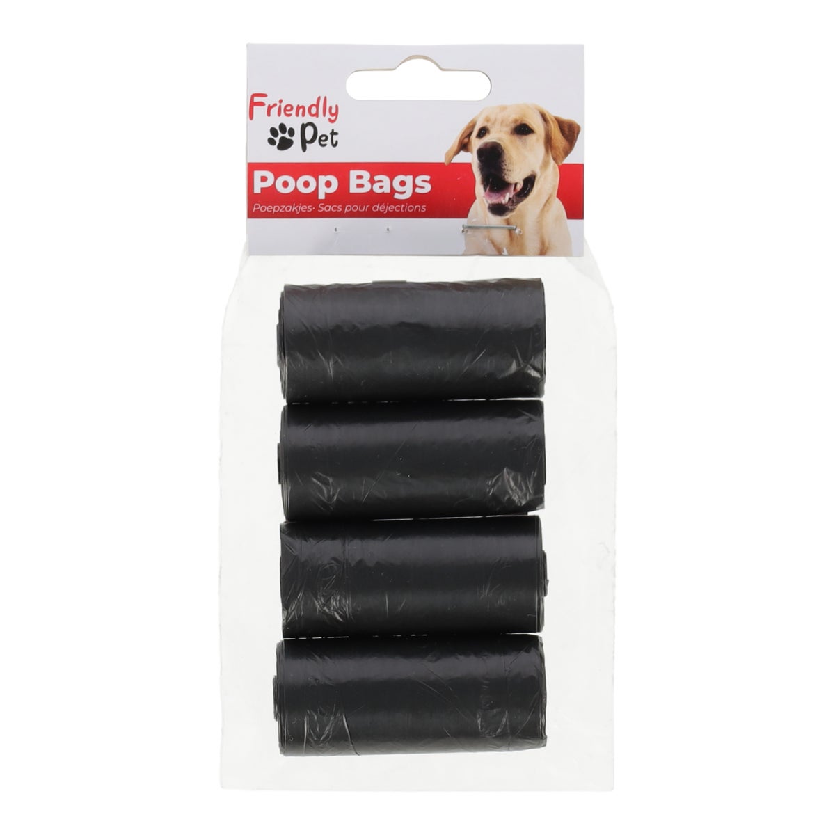 Poepzak 4 x 15 stuks zwart Friendly Pet Poepzak 4 x 15 stuks zwart Friendly Pet