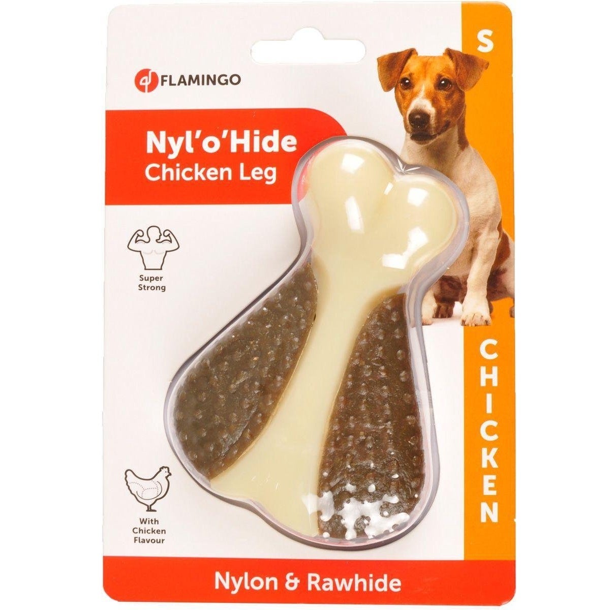 Hondenspeelgoed kippenpoot Nyl'o hide 7,5 cm Hondenspeelgoed kippenpoot Nyl'o hide 7,5 cm