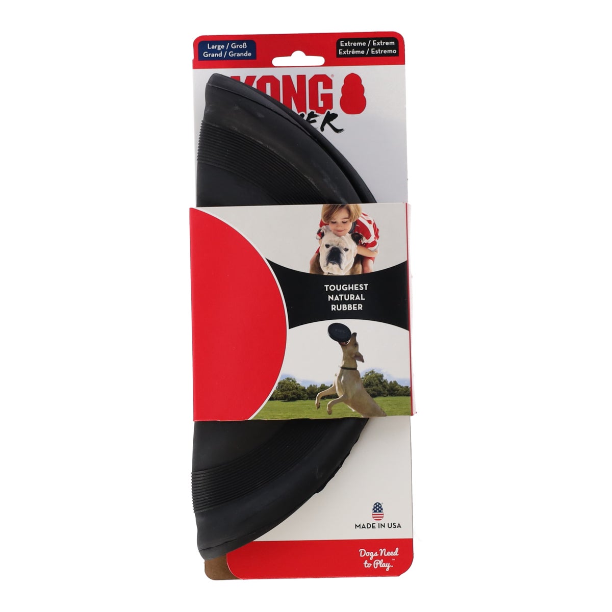 Hondenspeelgoed flyer zwart 22.5 cm Kong Hondenspeelgoed flyer zwart 22.5 cm Kong