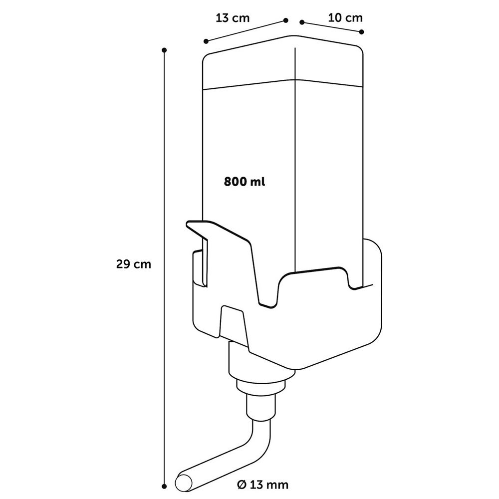 Drinkfles hond duna 800 ml grijs Drinkfles hond duna 800 ml grijs