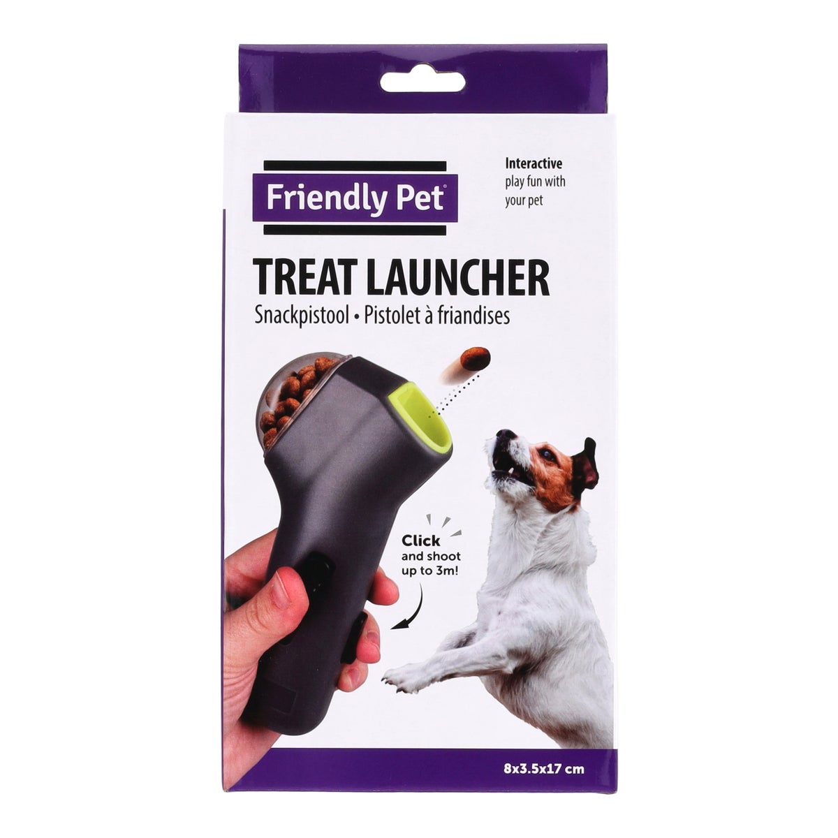 Snackpistool Mimzi grijs 8x3,5x17cm Snackpistool Mimzi grijs 8x3,5x17cm