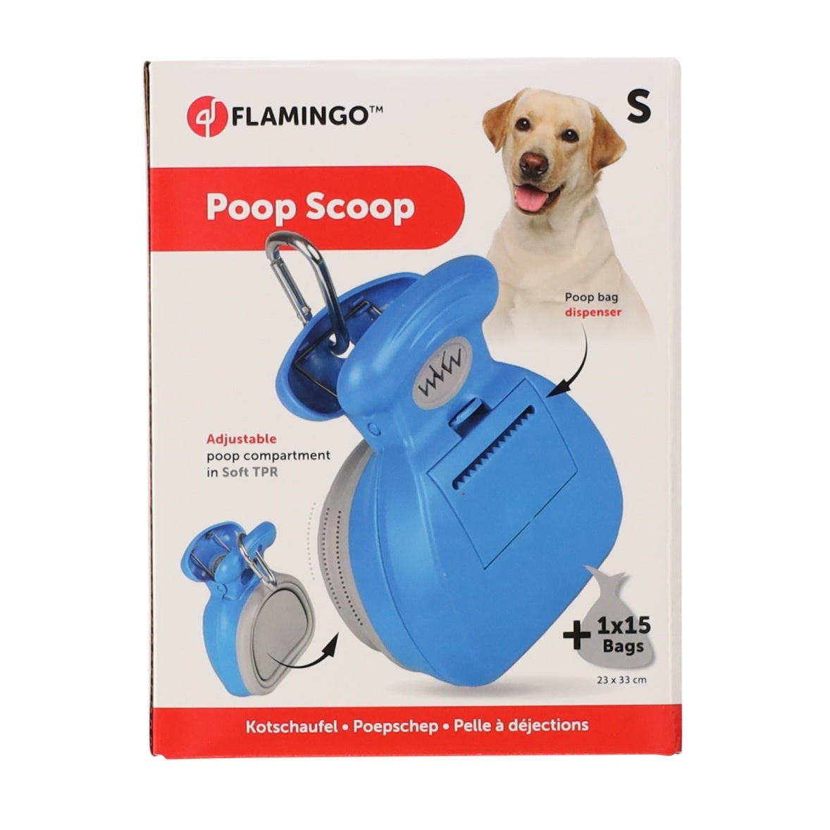 Poepschep uitklap Fia S blauw Poepschep uitklap Fia S blauw