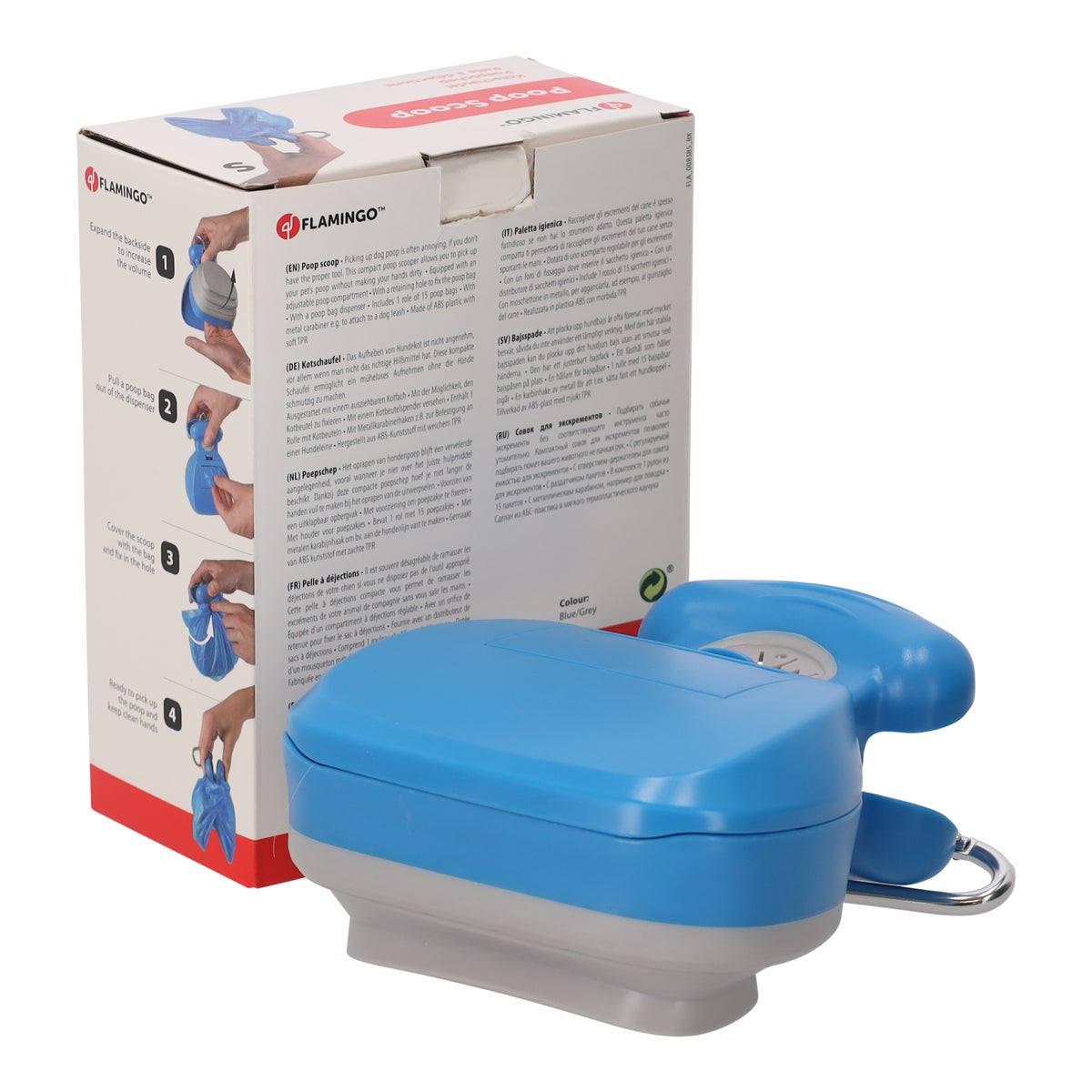 Poepschep uitklap Fia S blauw Poepschep uitklap Fia S blauw