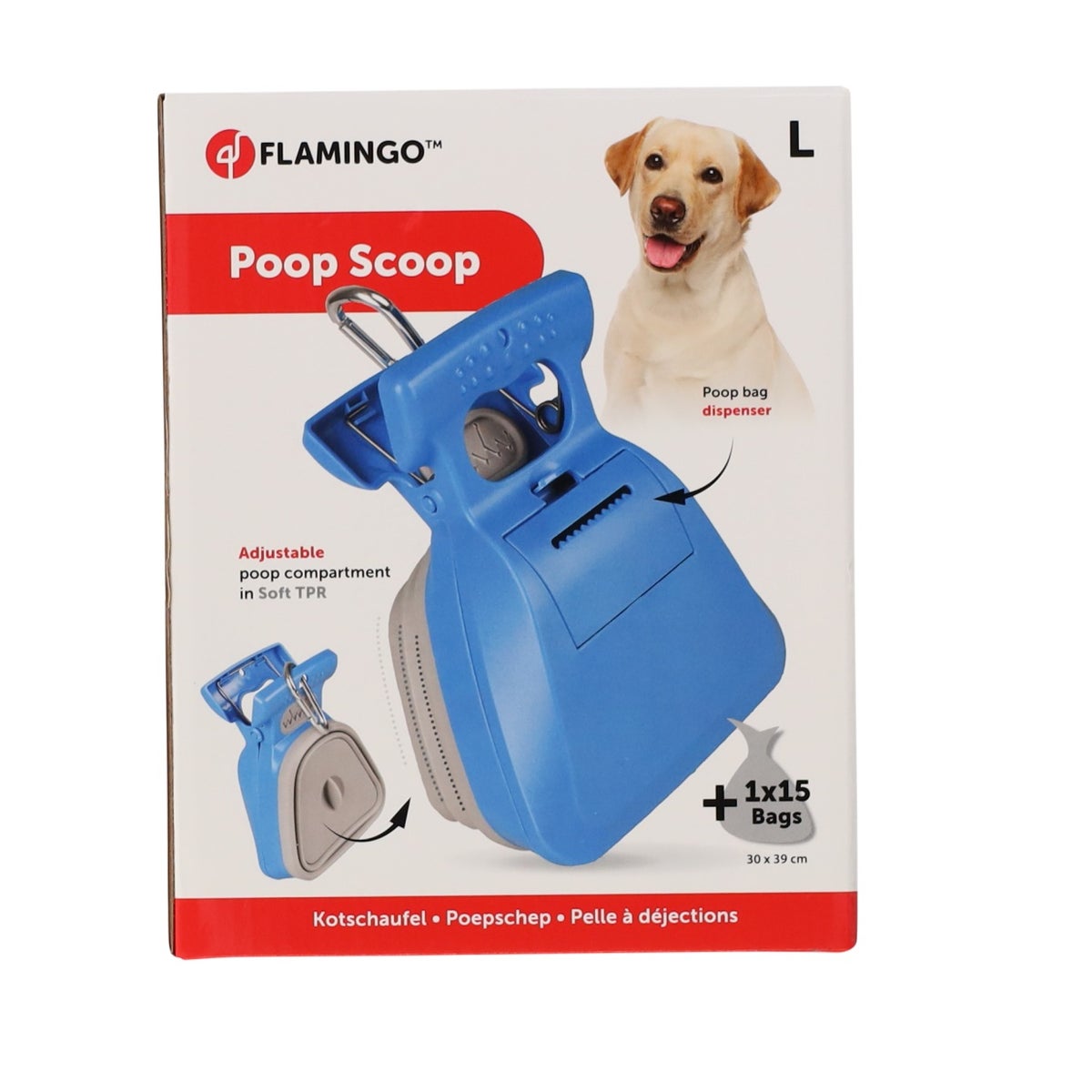 Poepschep uitklap Fia L blauw Poepschep uitklap Fia L blauw