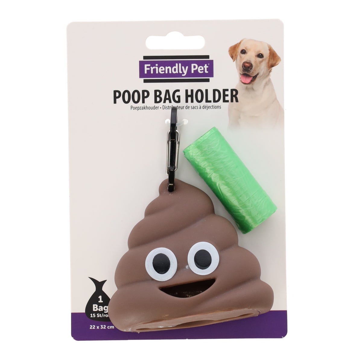 Poepzakhouder+navulling Droppie bruin Poepzakhouder+navulling Droppie bruin