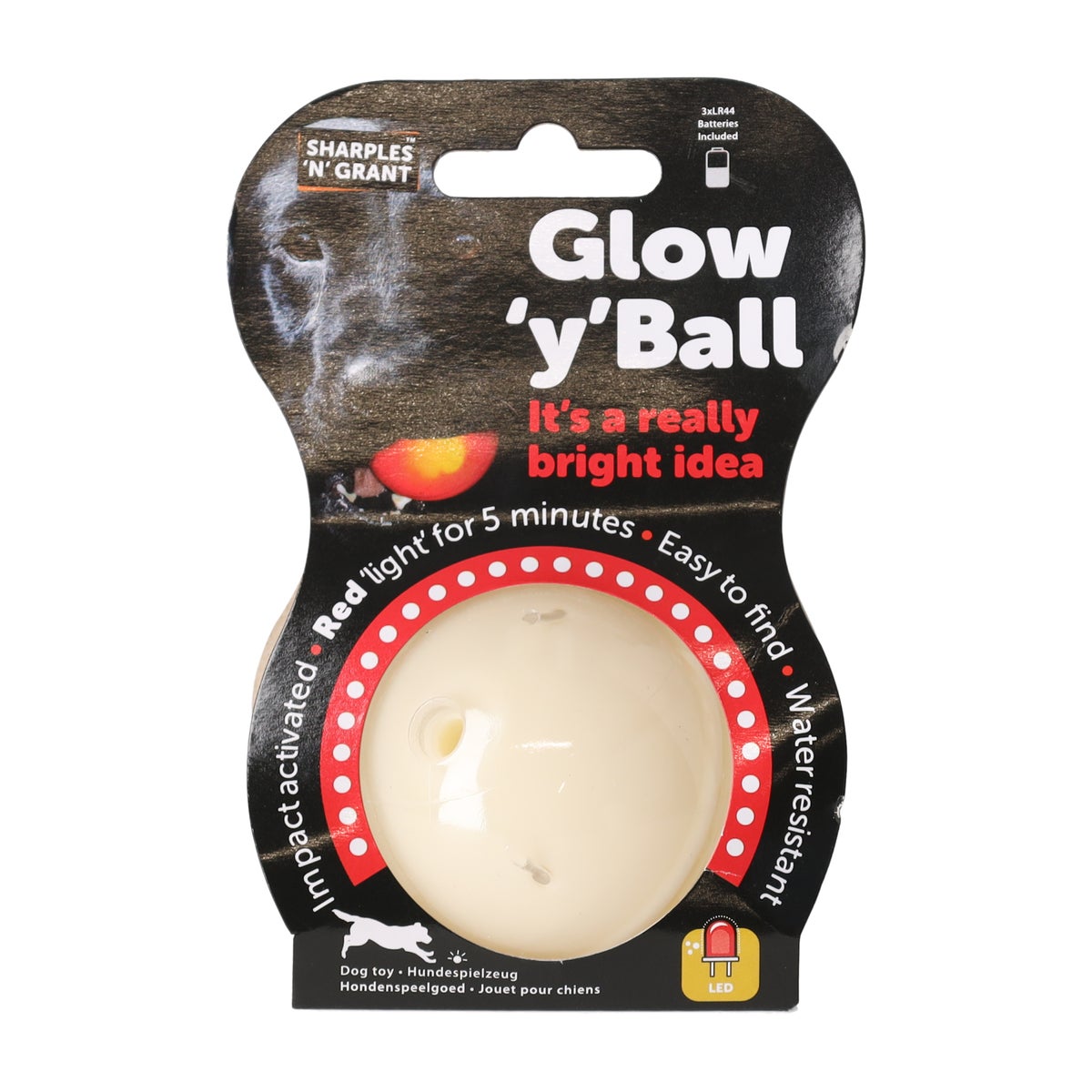 Hondenspeelgoed glow Y ball 6cm Hondenspeelgoed glow Y ball 6cm