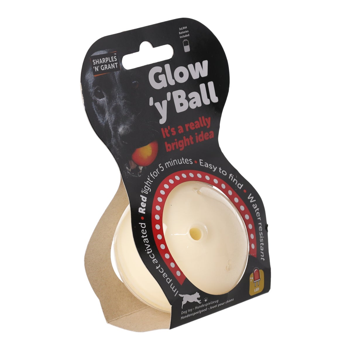 Hondenspeelgoed glow Y ball 6cm Hondenspeelgoed glow Y ball 6cm