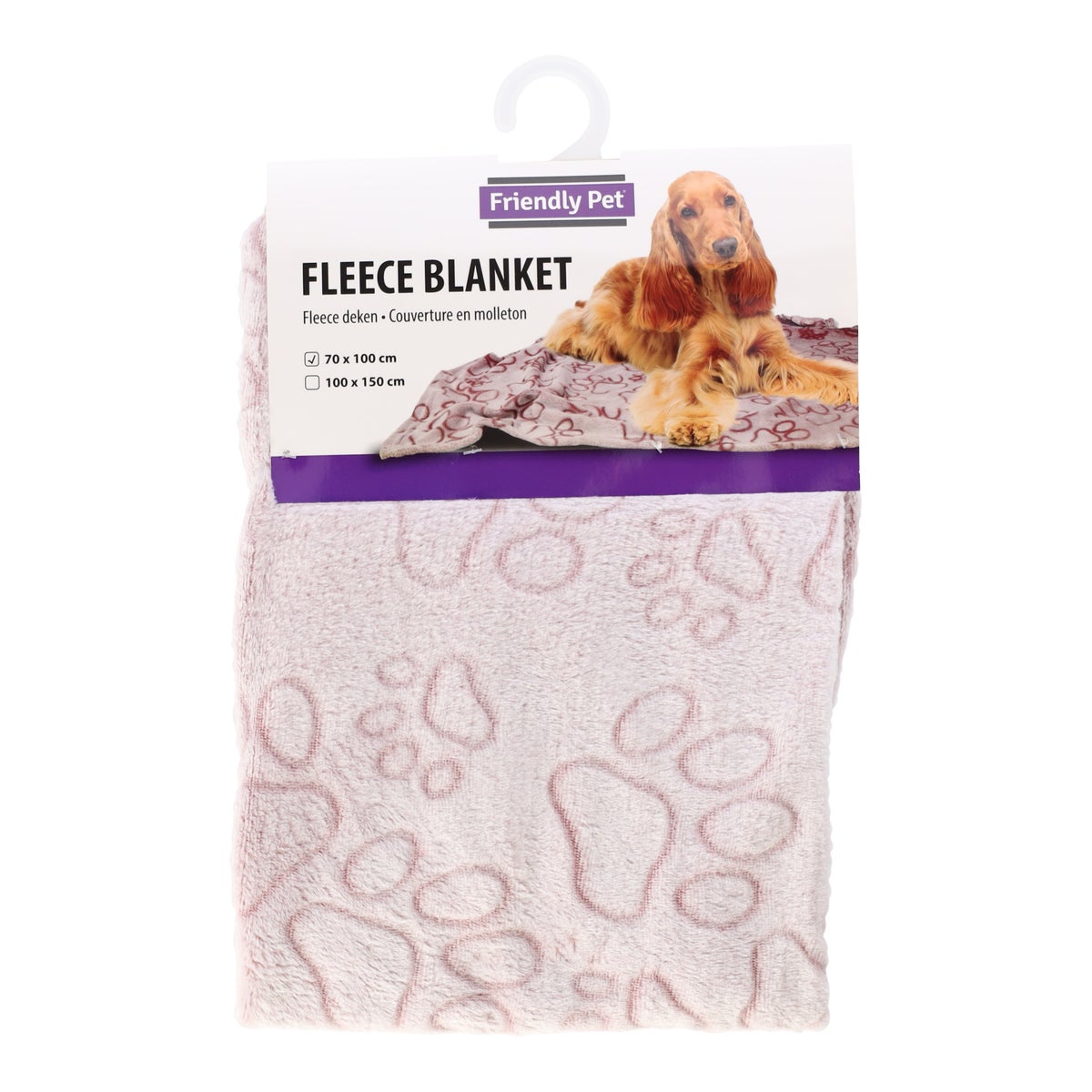 Deken hond poot oud roze Deken hond poot oud roze