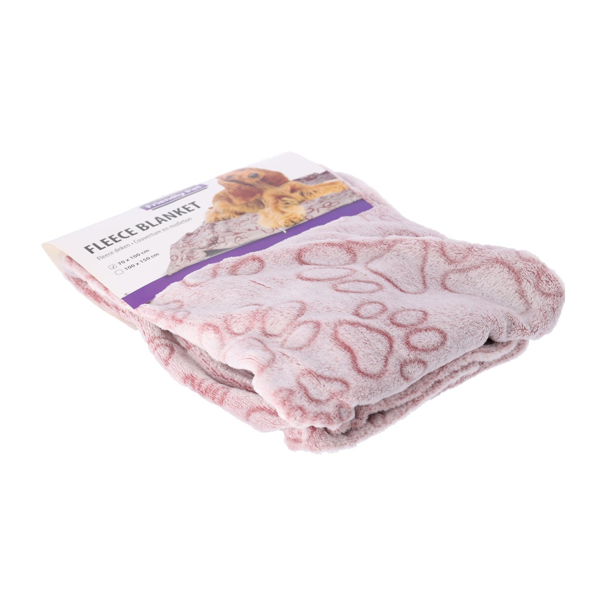 Deken hond poot oud roze Deken hond poot oud roze